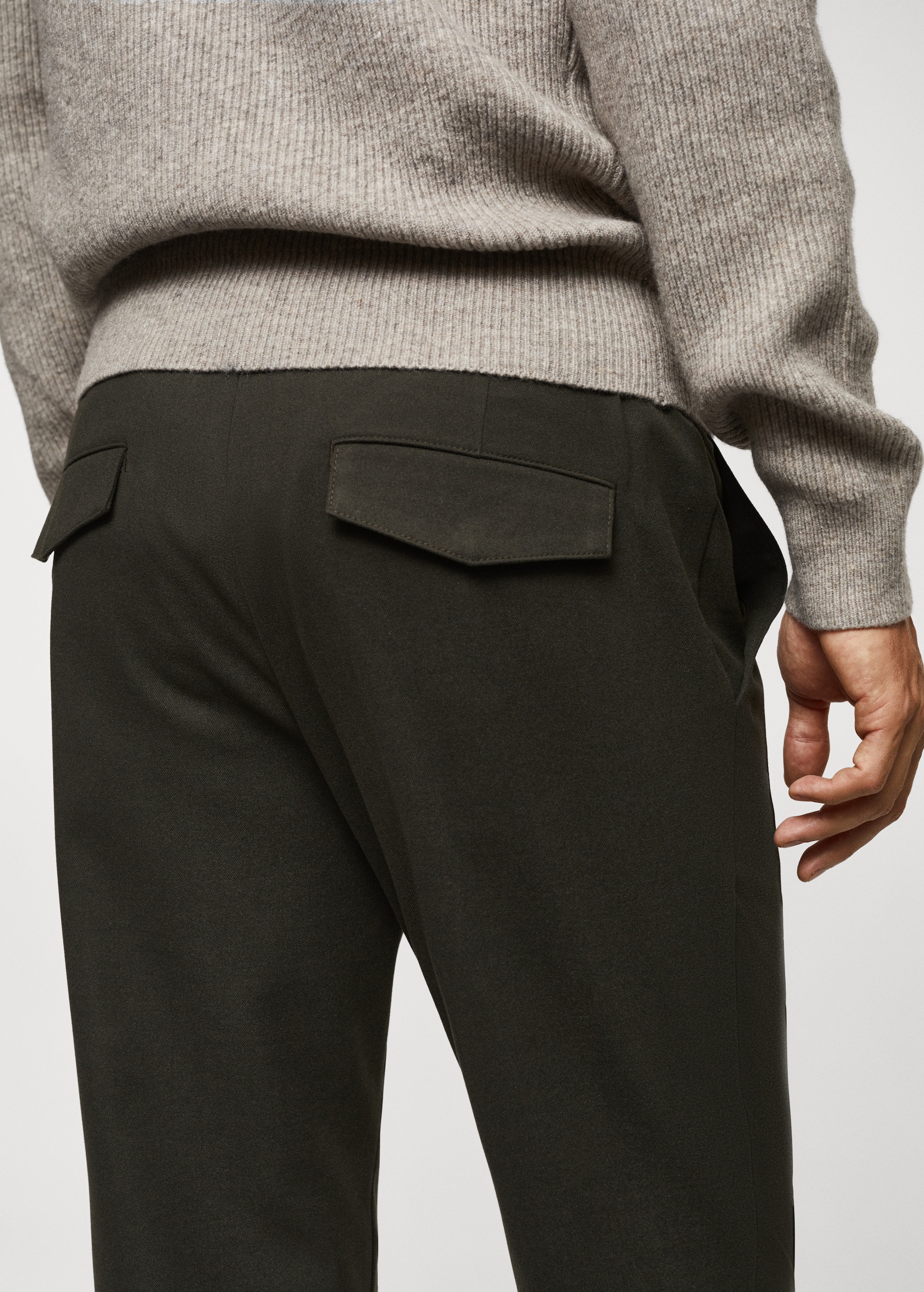 Slim-fit jogger trousers with drawstring  - Details of the article 2