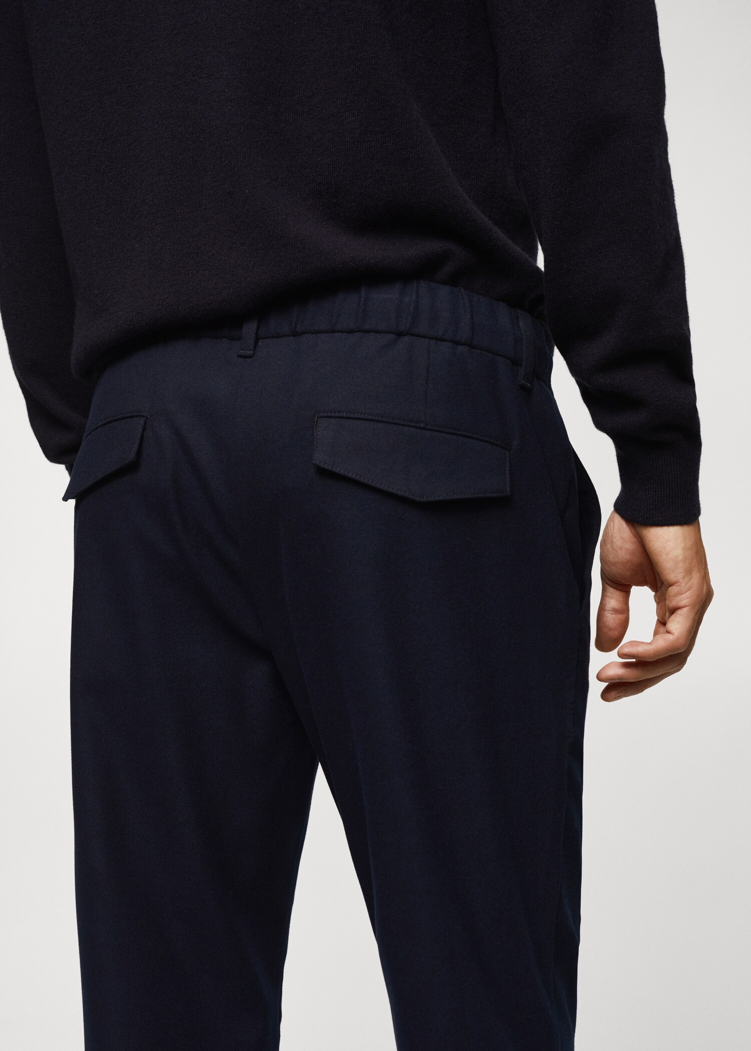 Slim-fit jogger trousers with drawstring  - Details of the article 2