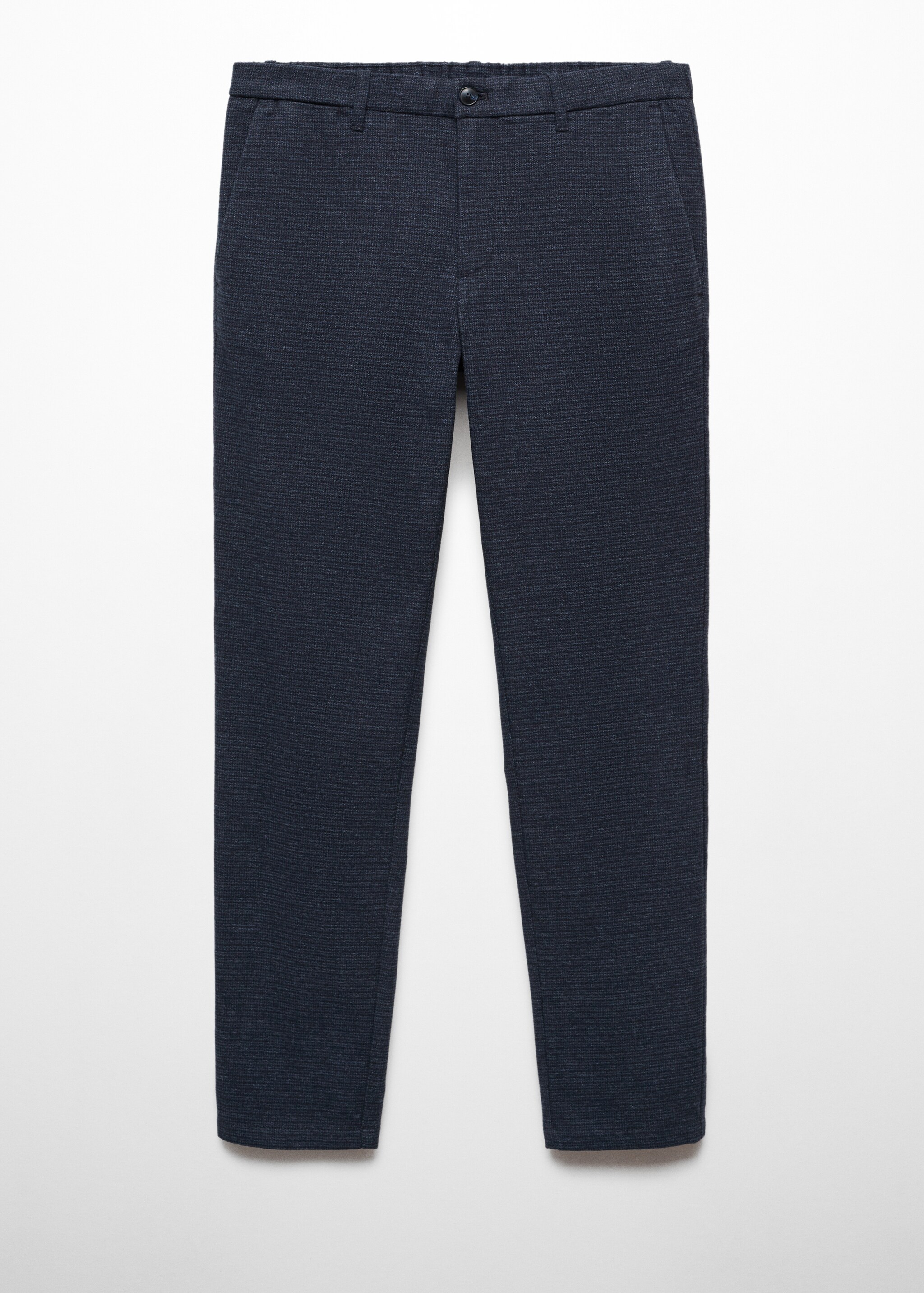 Slim-fit cotton micro-houndstooth slim-fit trousers - Изделие без модели