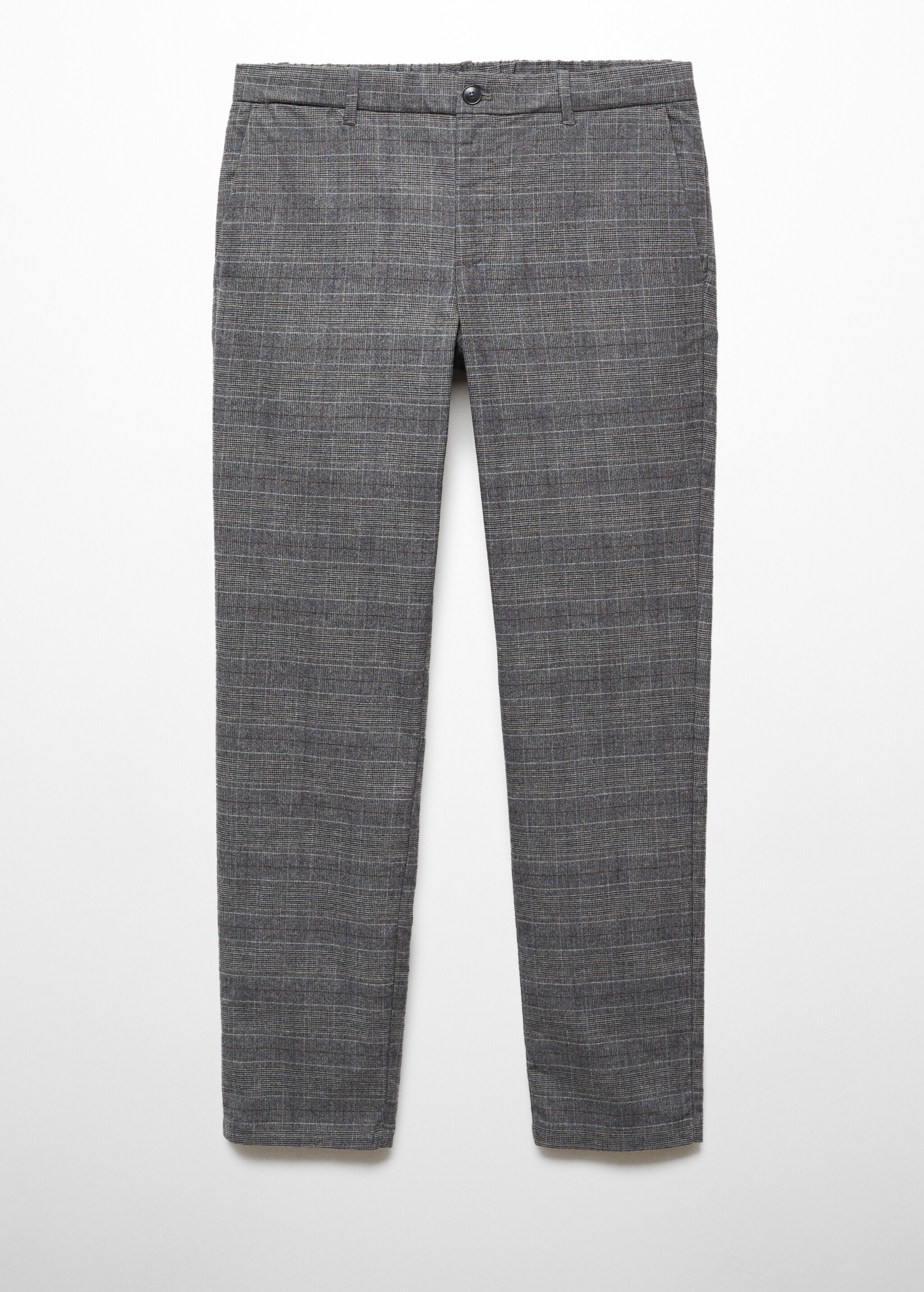 Slim-fit cotton check trousers - Article without model