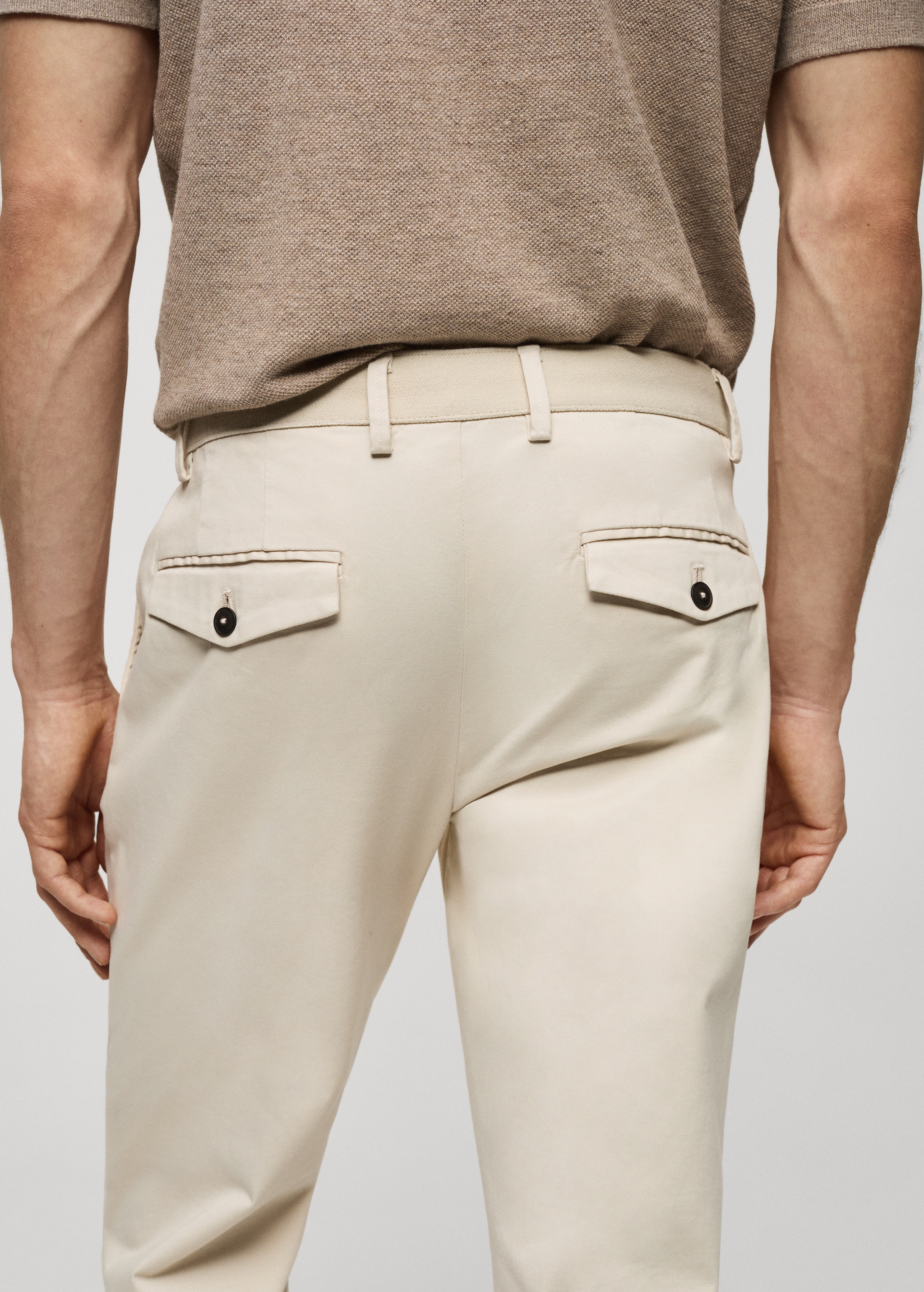 Cotton tapered crop pants - Details of the article 4