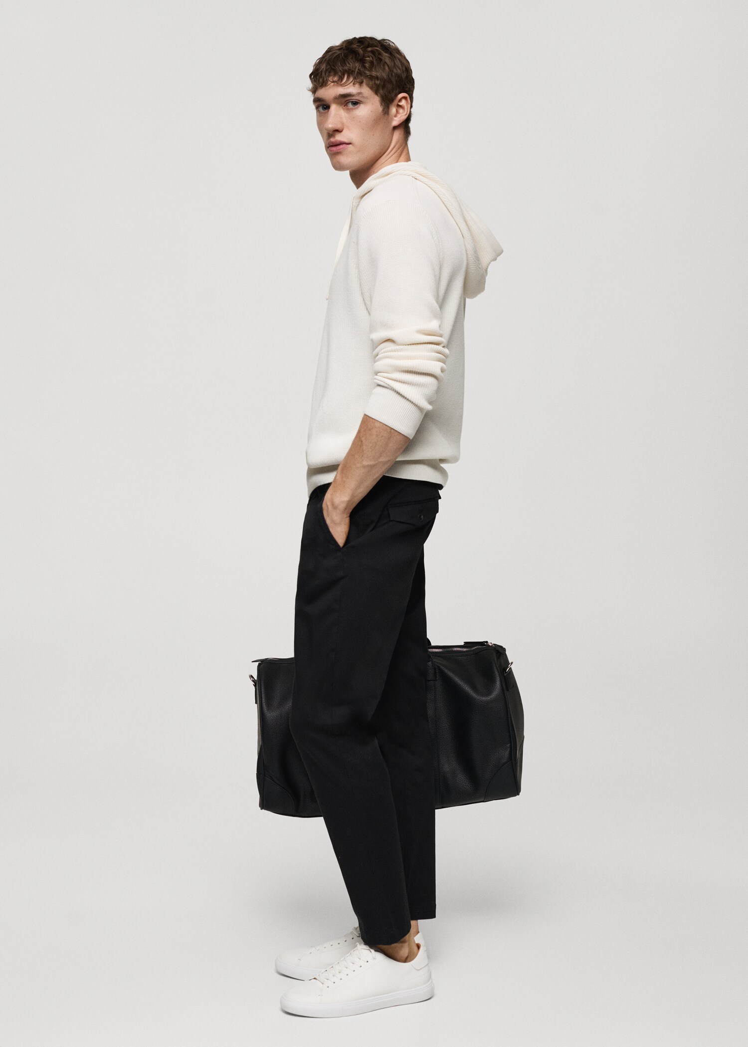 Cotton tapered crop pants - Details of the article 2