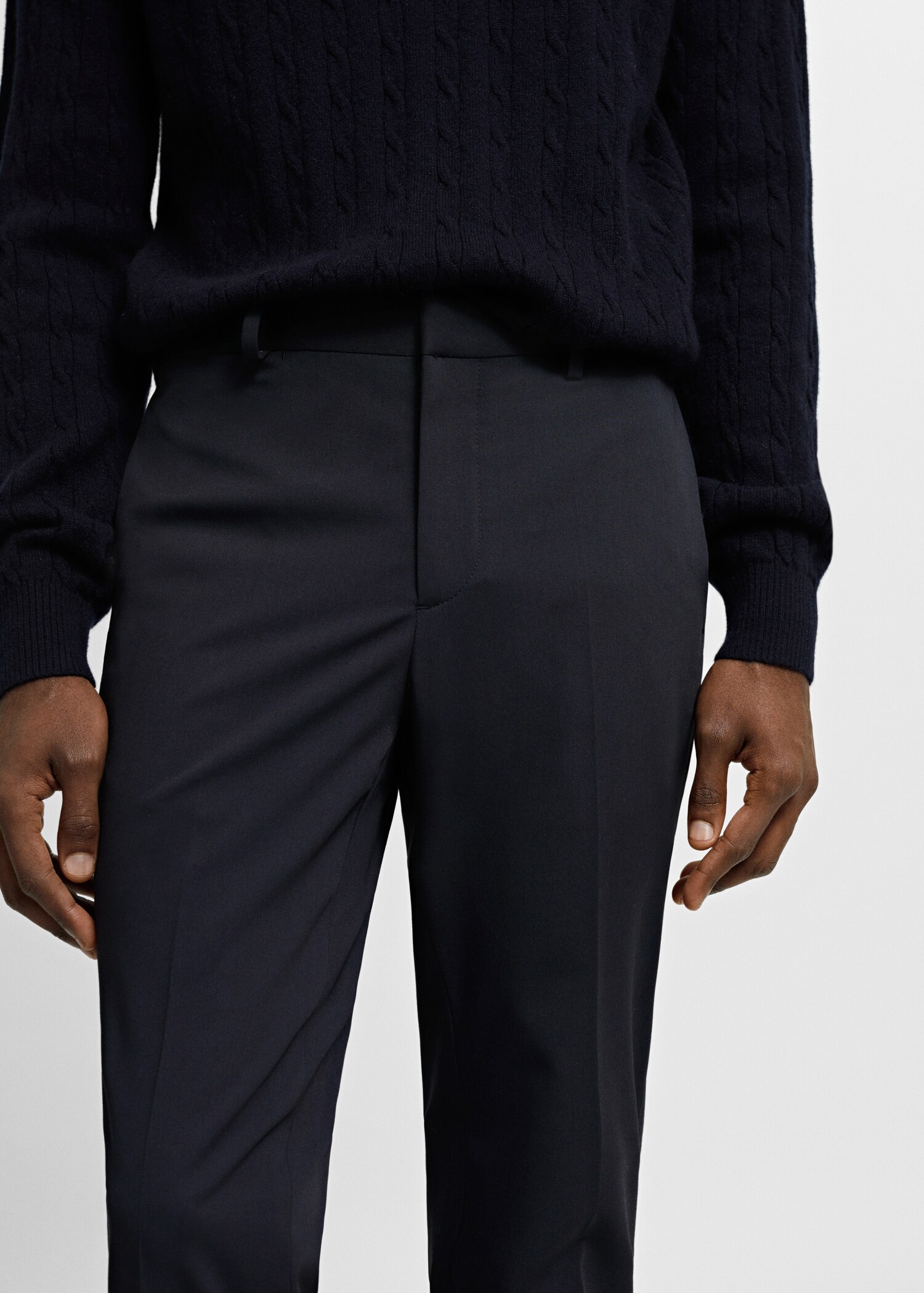 Super slim fit suit trousers - Details of the article 1