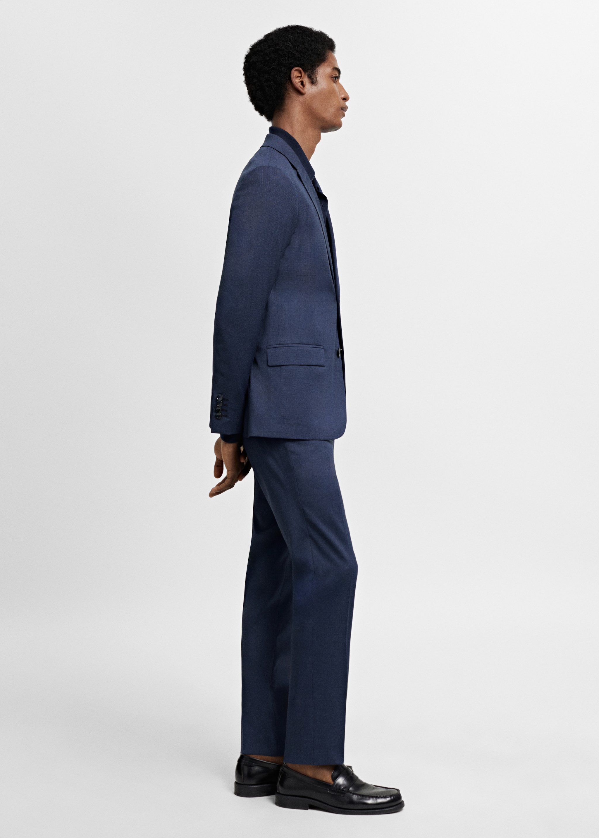 Super slim-fit printed suit trousers - Details of the article 2