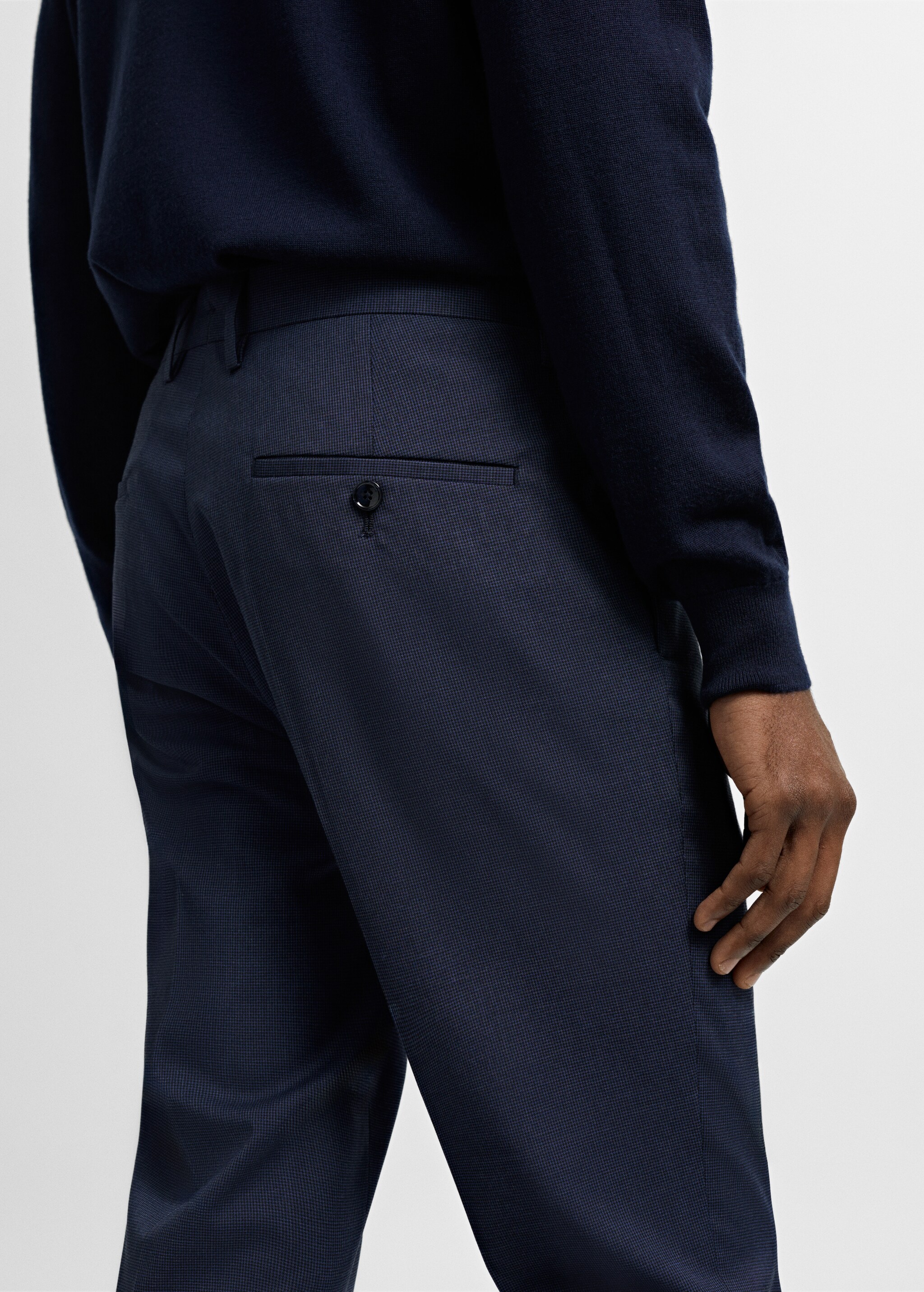 Super slim-fit printed suit trousers - Details of the article 4