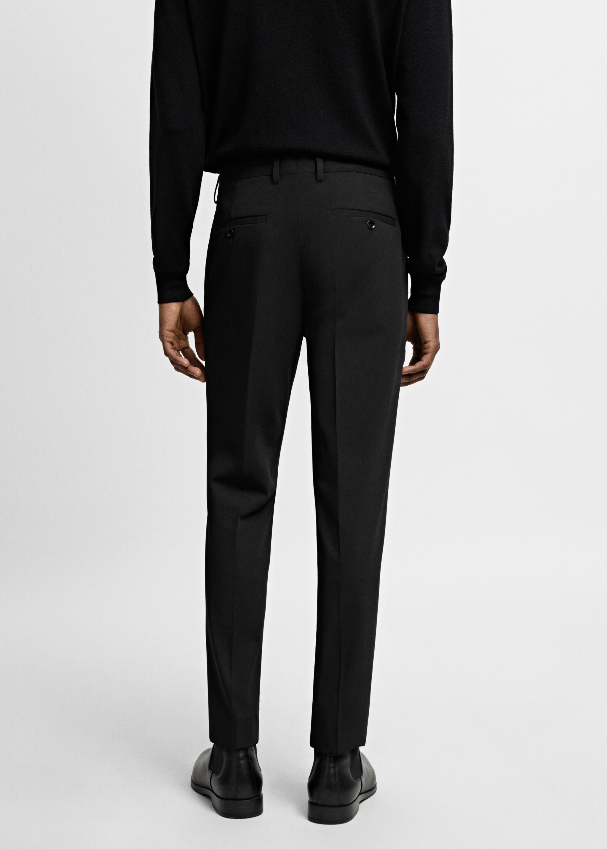 Stretch fabric super slim-fit suit trousers - Reverse of the article