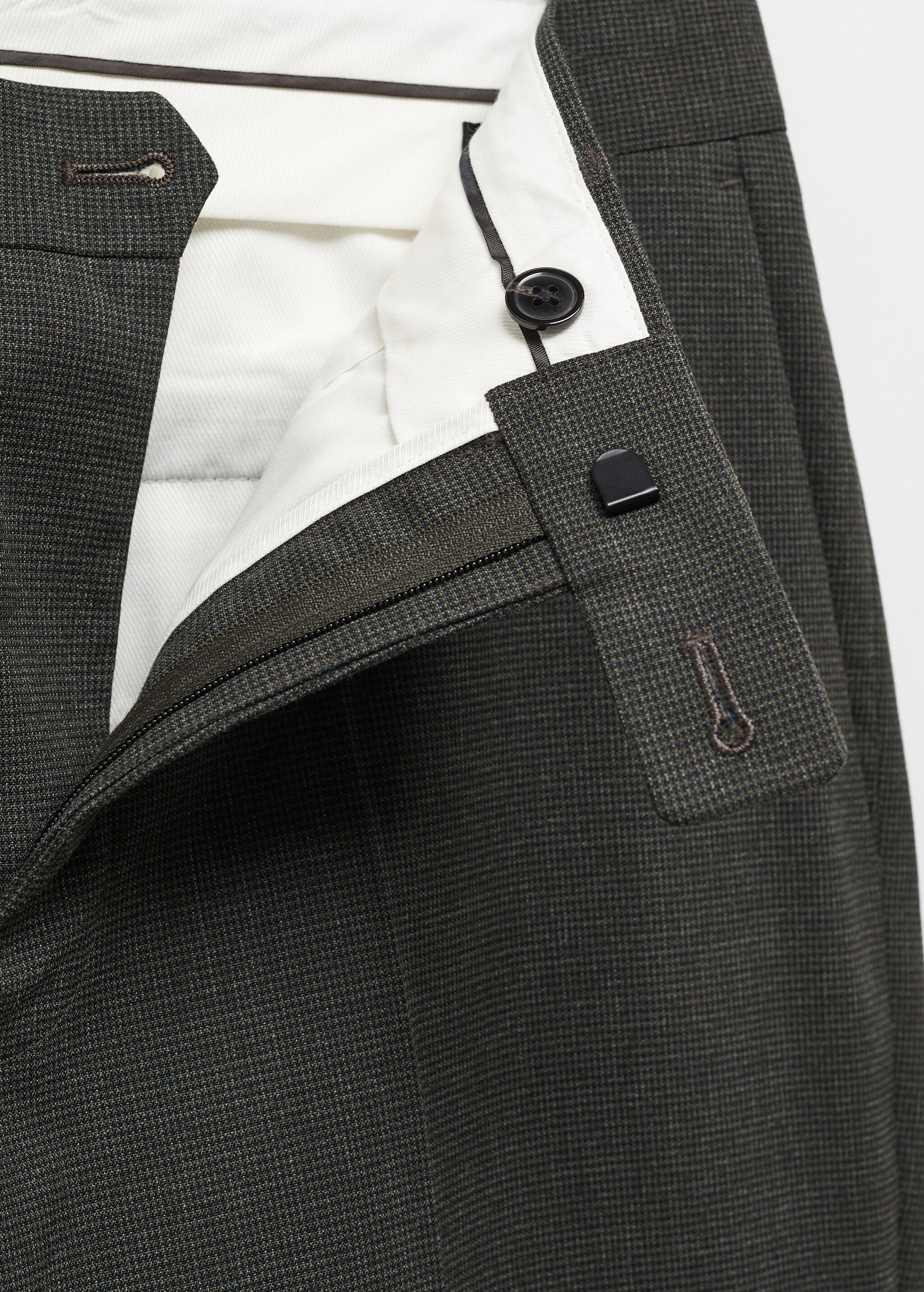 Stretch fabric slim-fit suit trousers - Details of the article 8