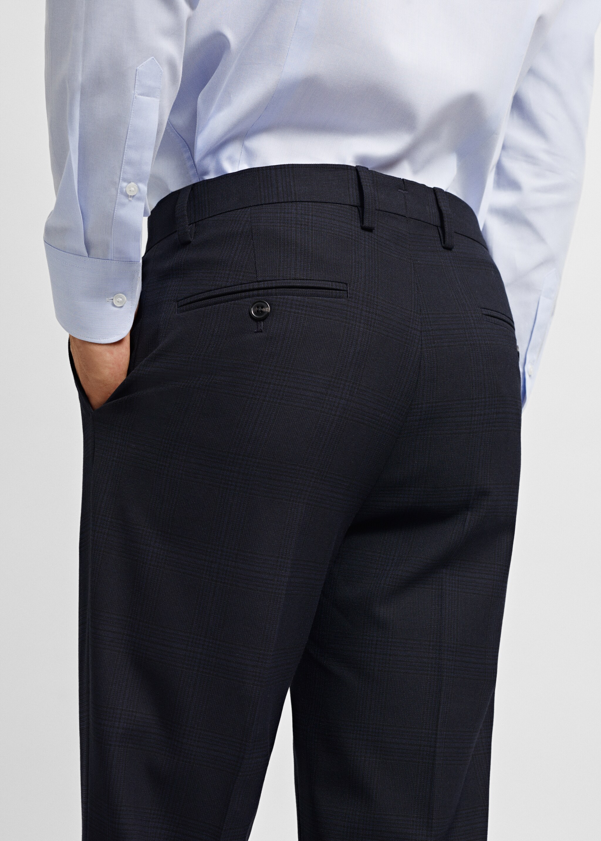 Костюмные брюки super slim fit из ткани стретч - Деталь изделия 4