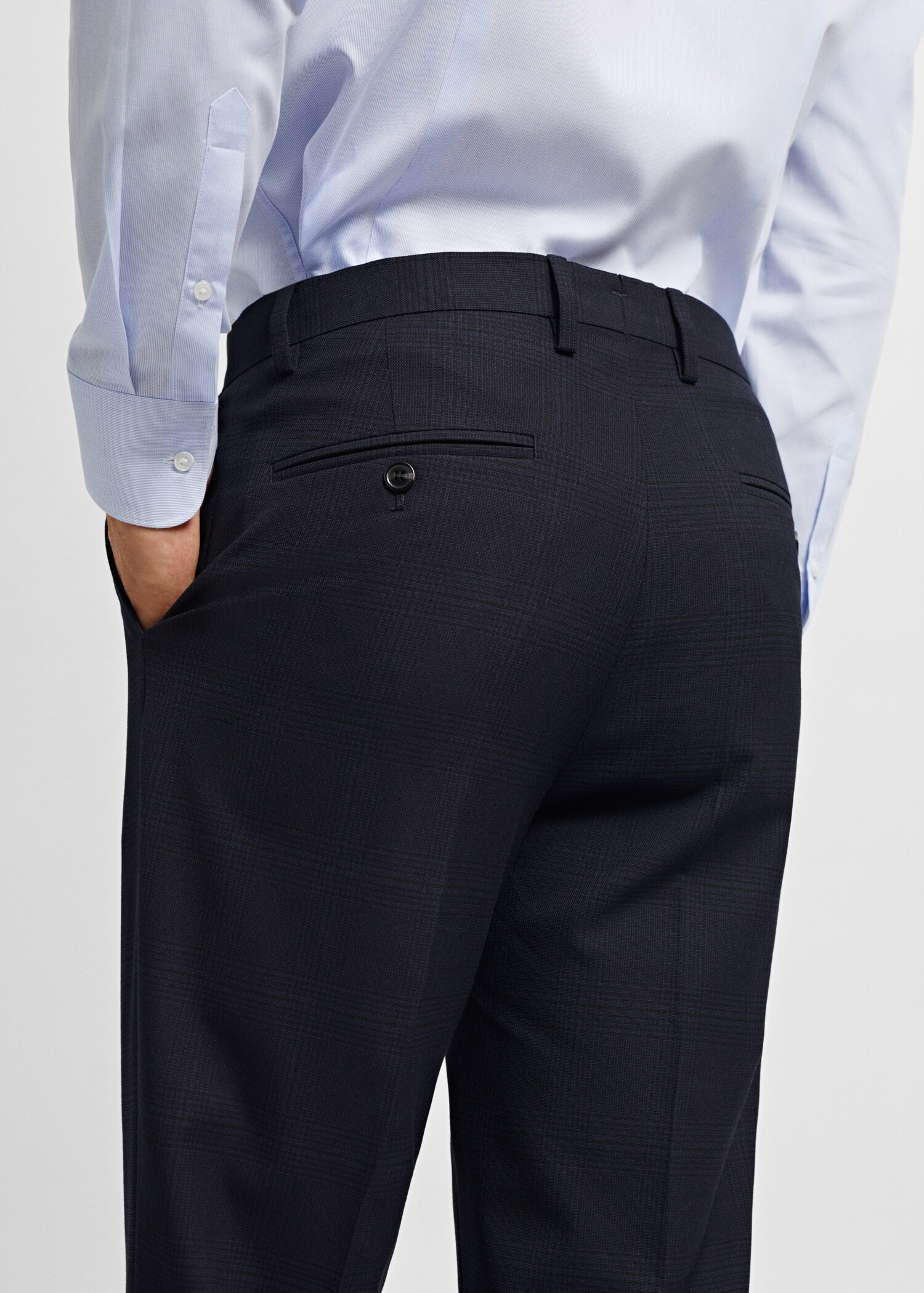Stretch fabric super slim-fit suit trousers - Details of the article 4