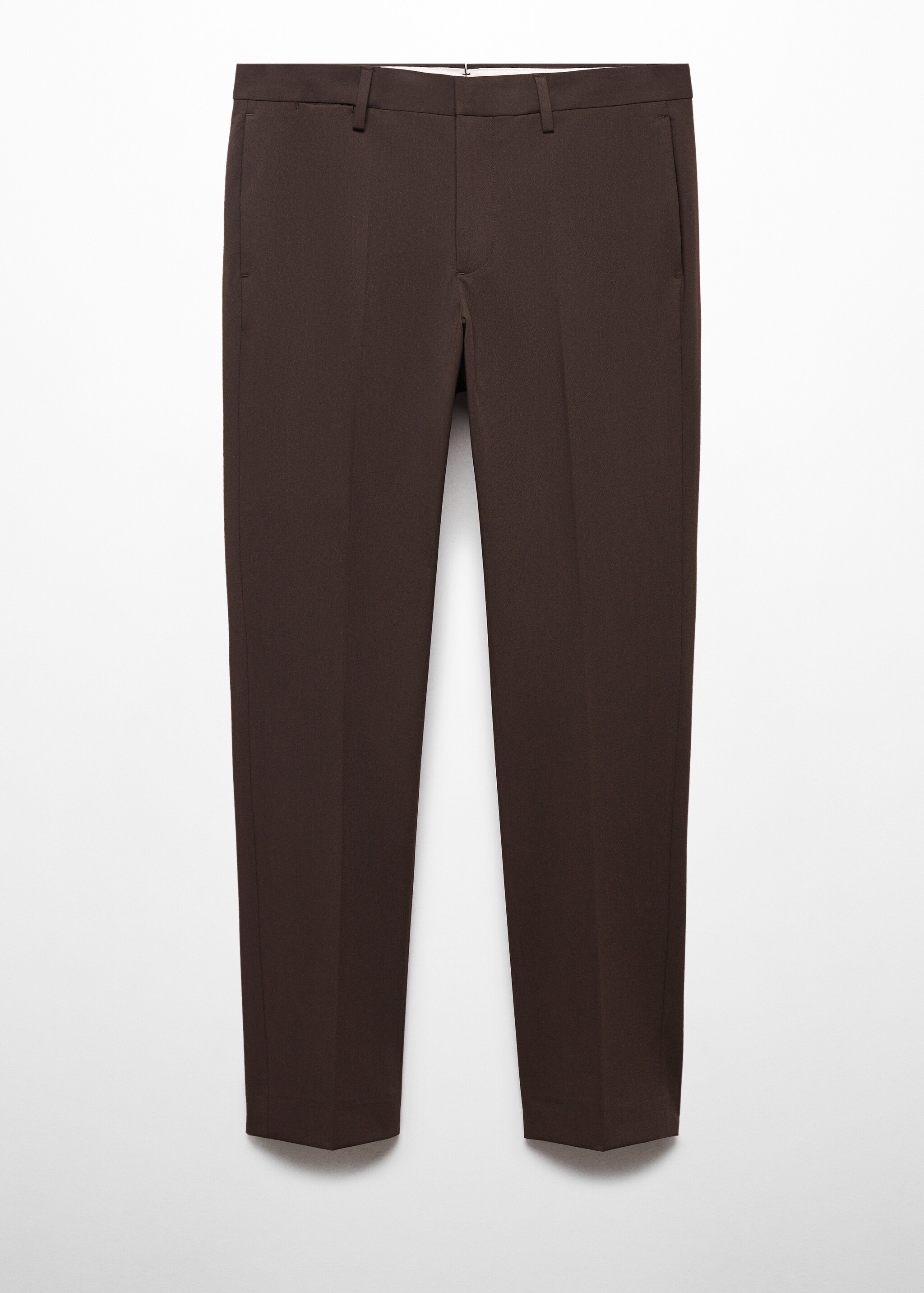 Костюмные брюки super slim fit из ткани стретч - Изделие без модели