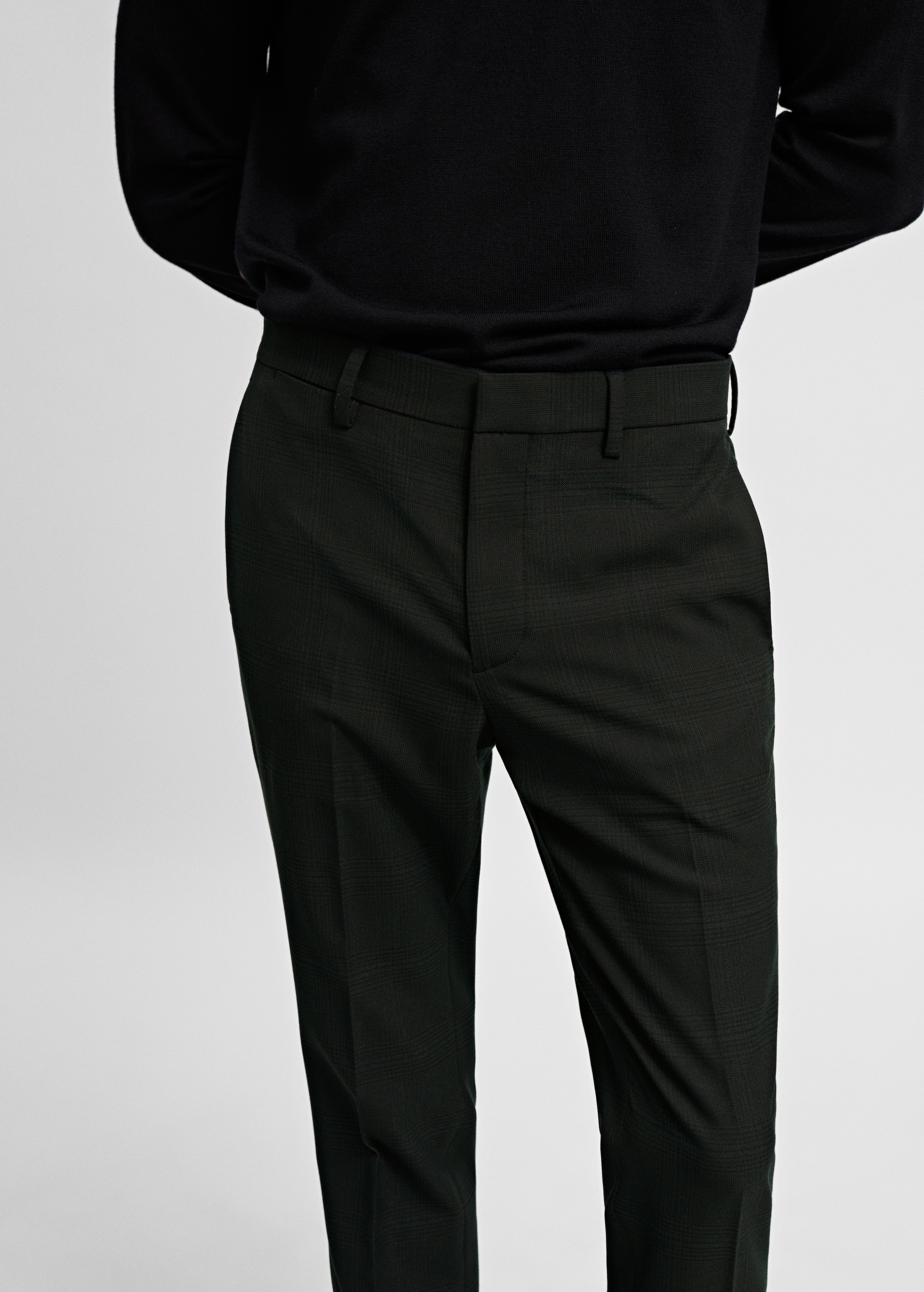 Stretch fabric super slim-fit suit pants - Details of the article 1