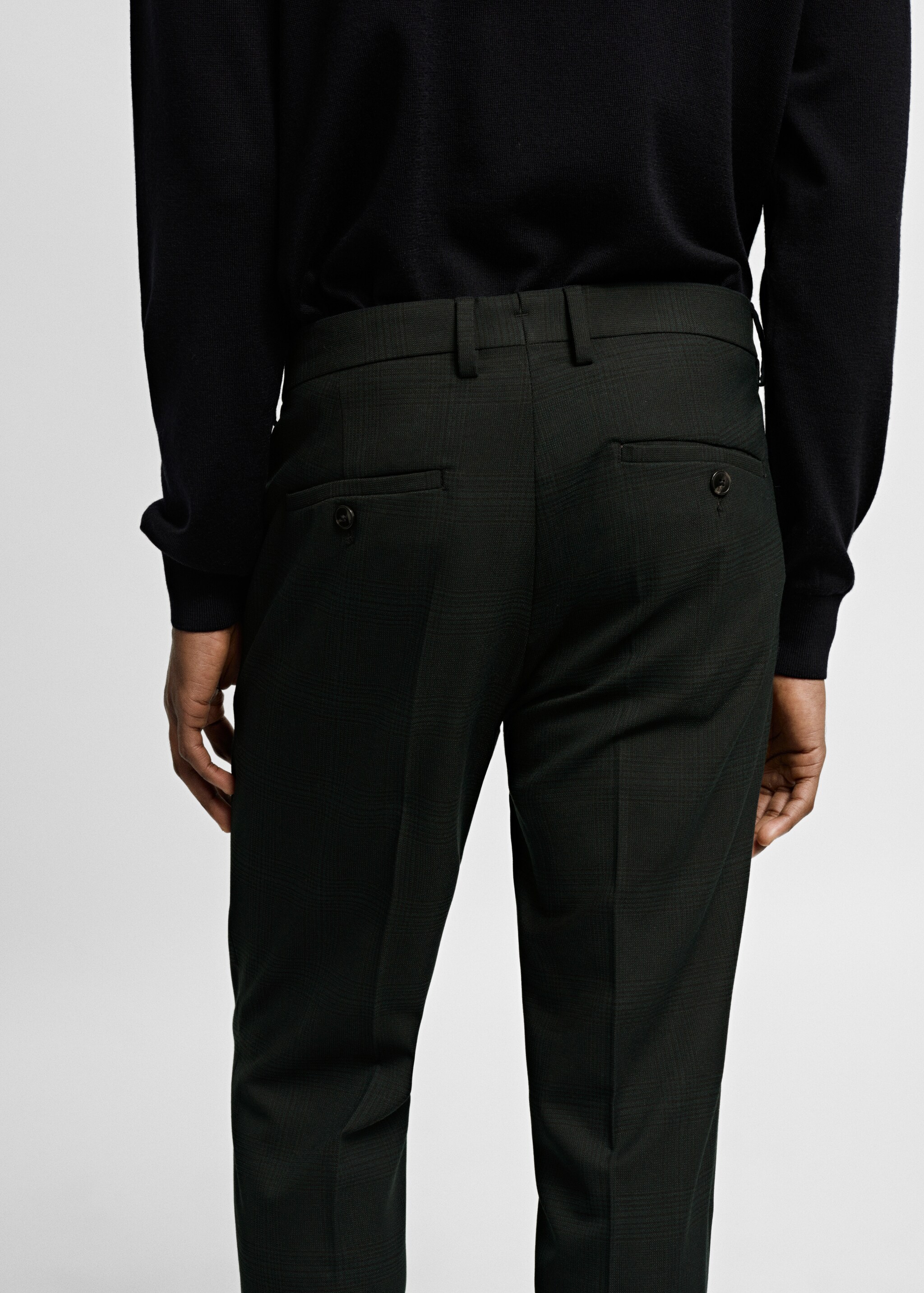 Stretch fabric super slim-fit suit pants - Details of the article 4