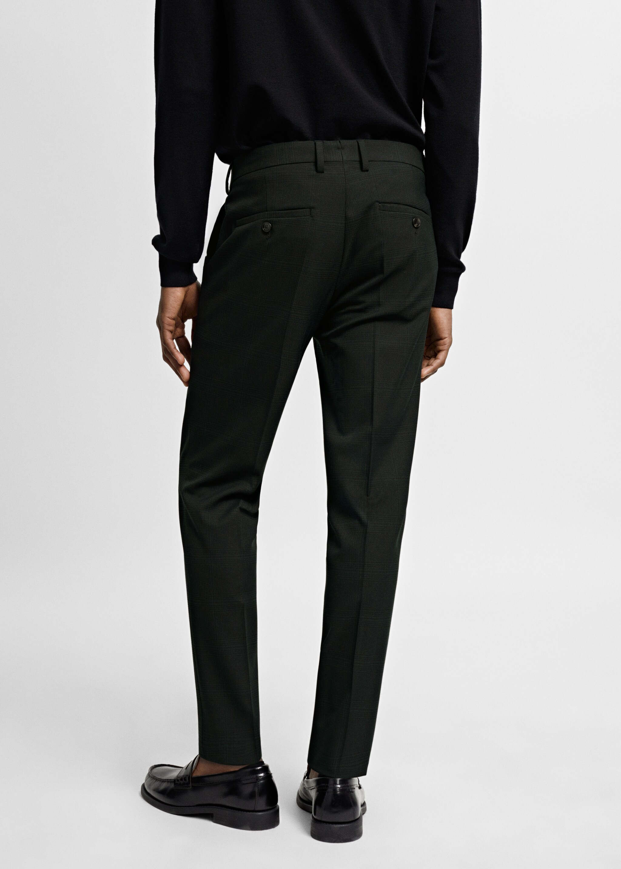 Stretch fabric super slim-fit suit pants - Reverse of the article