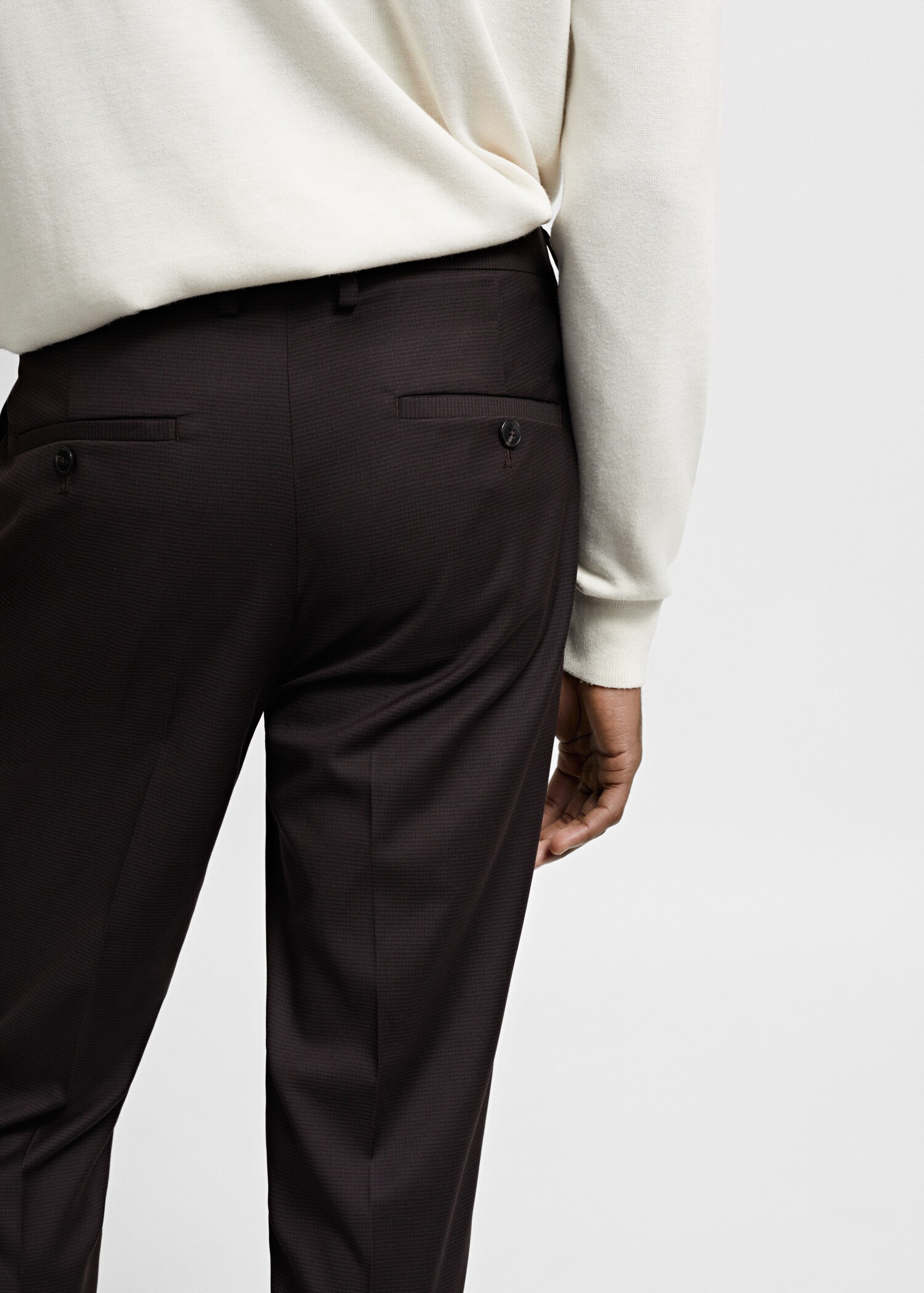 Pantaloni completo super slim-fit tessuto stretch - Dettaglio dell'articolo 4