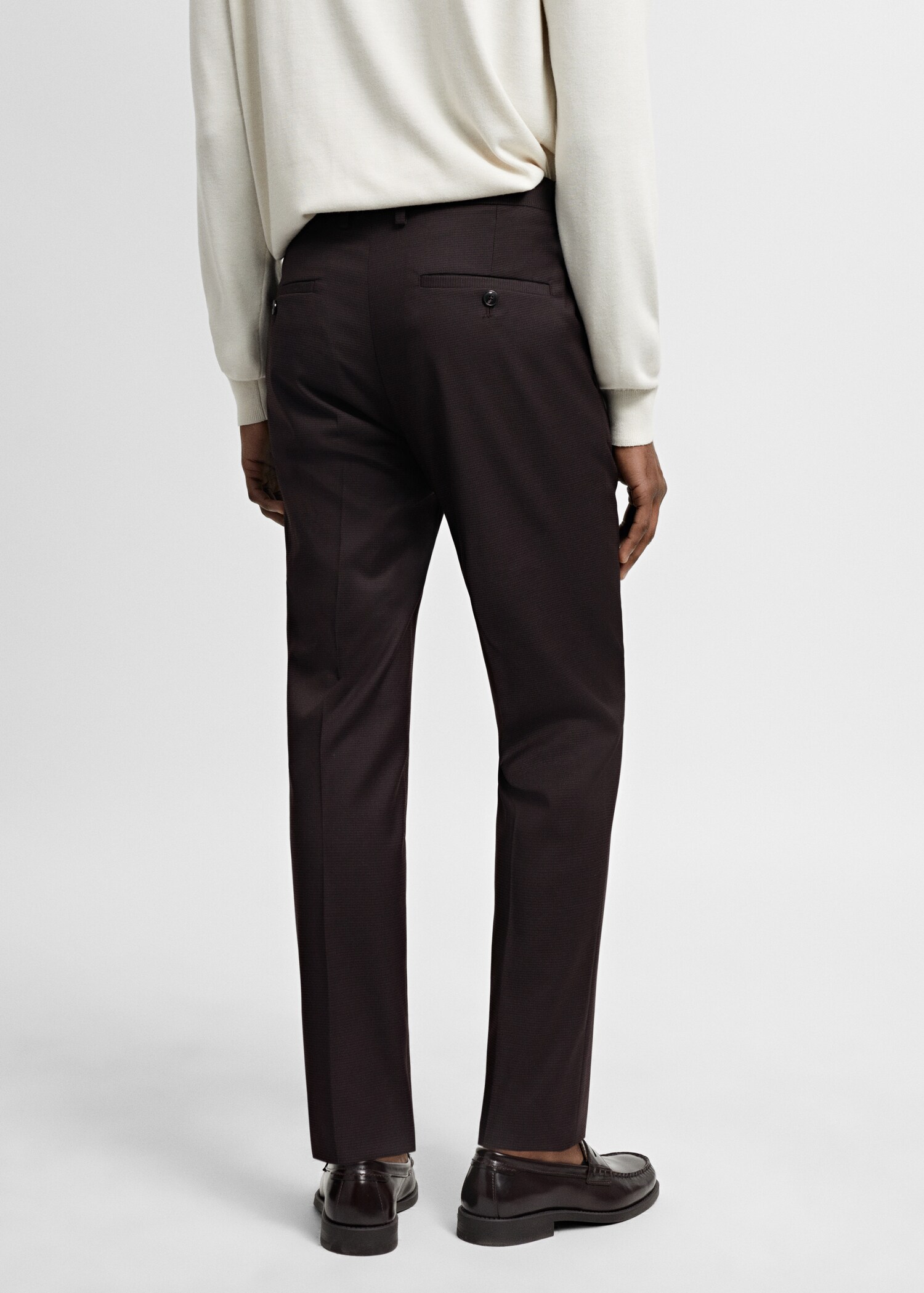 Pantaloni completo super slim-fit tessuto stretch - Retro dell'articolo