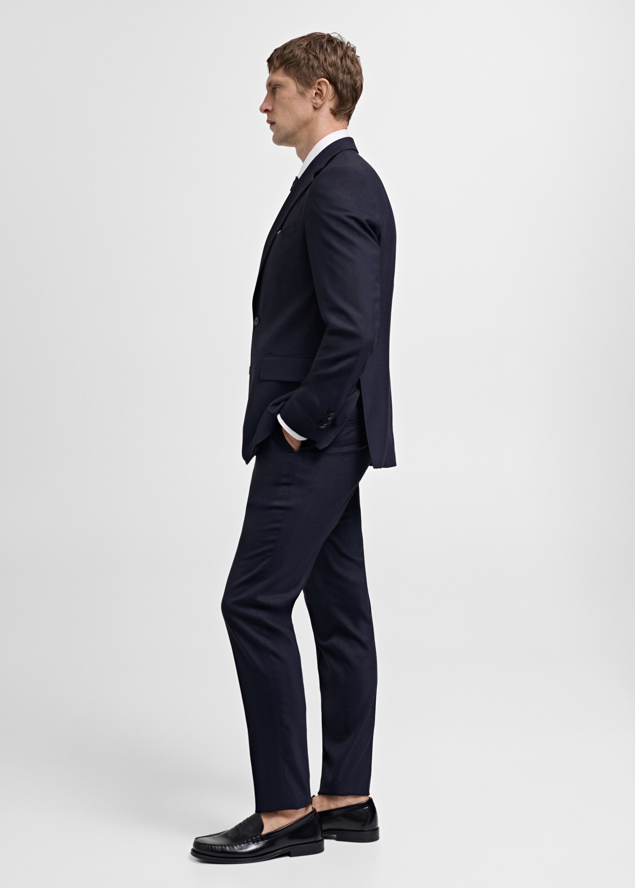 Slim fit cool wool suit trousers - Details of the article 2