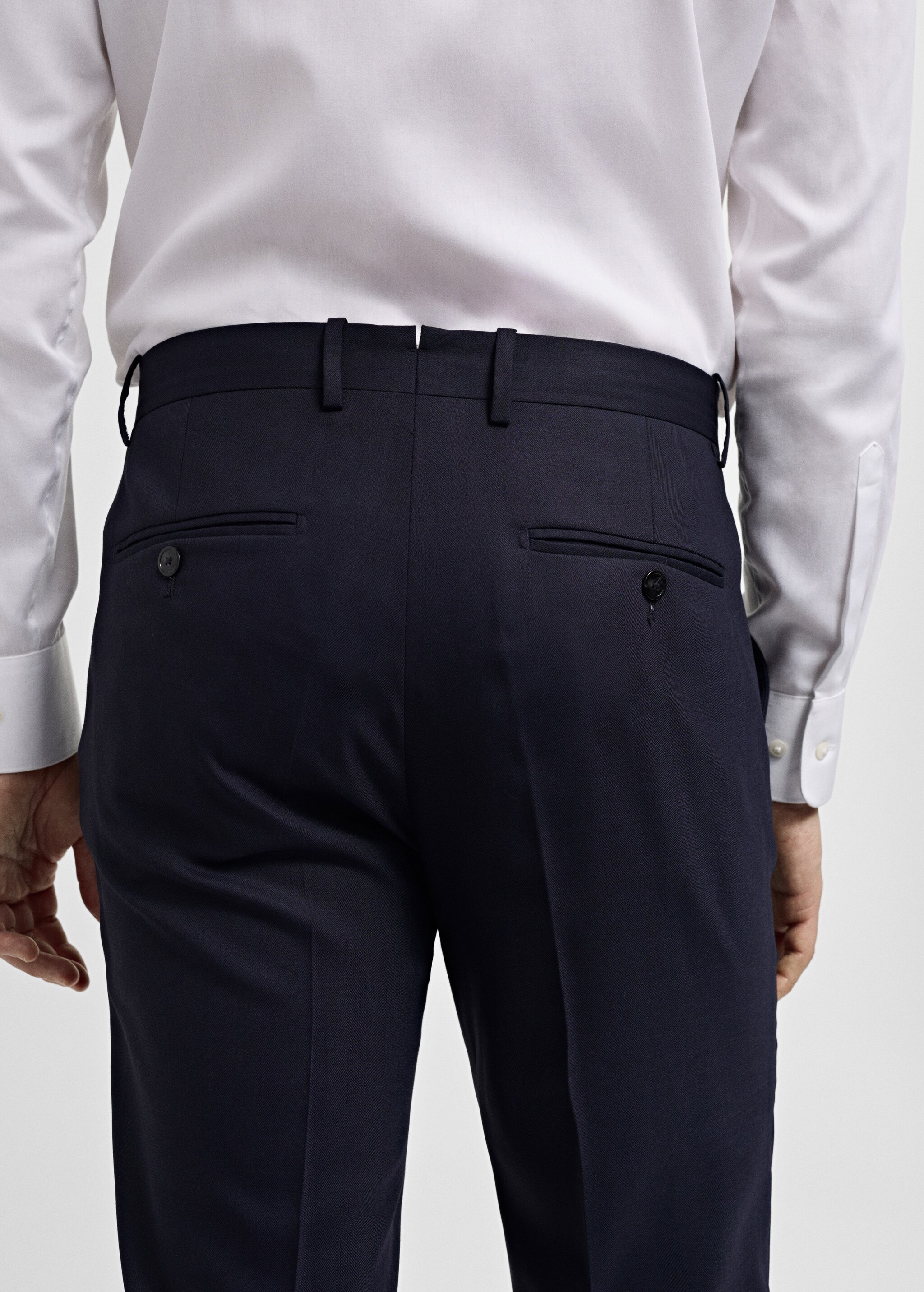 Slim fit cool wool suit trousers - Details of the article 6