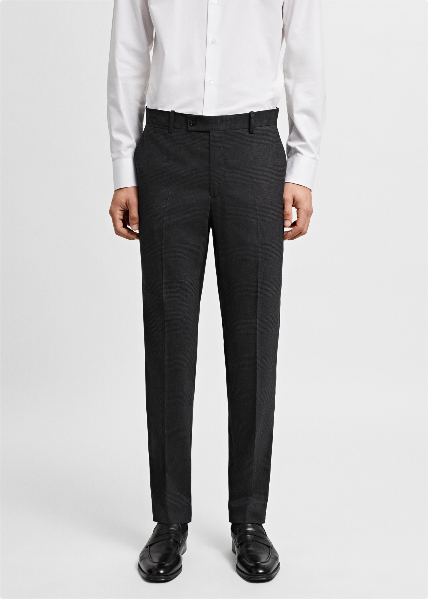 Pantaloni completo slim fit fresco di lana - Piano medio