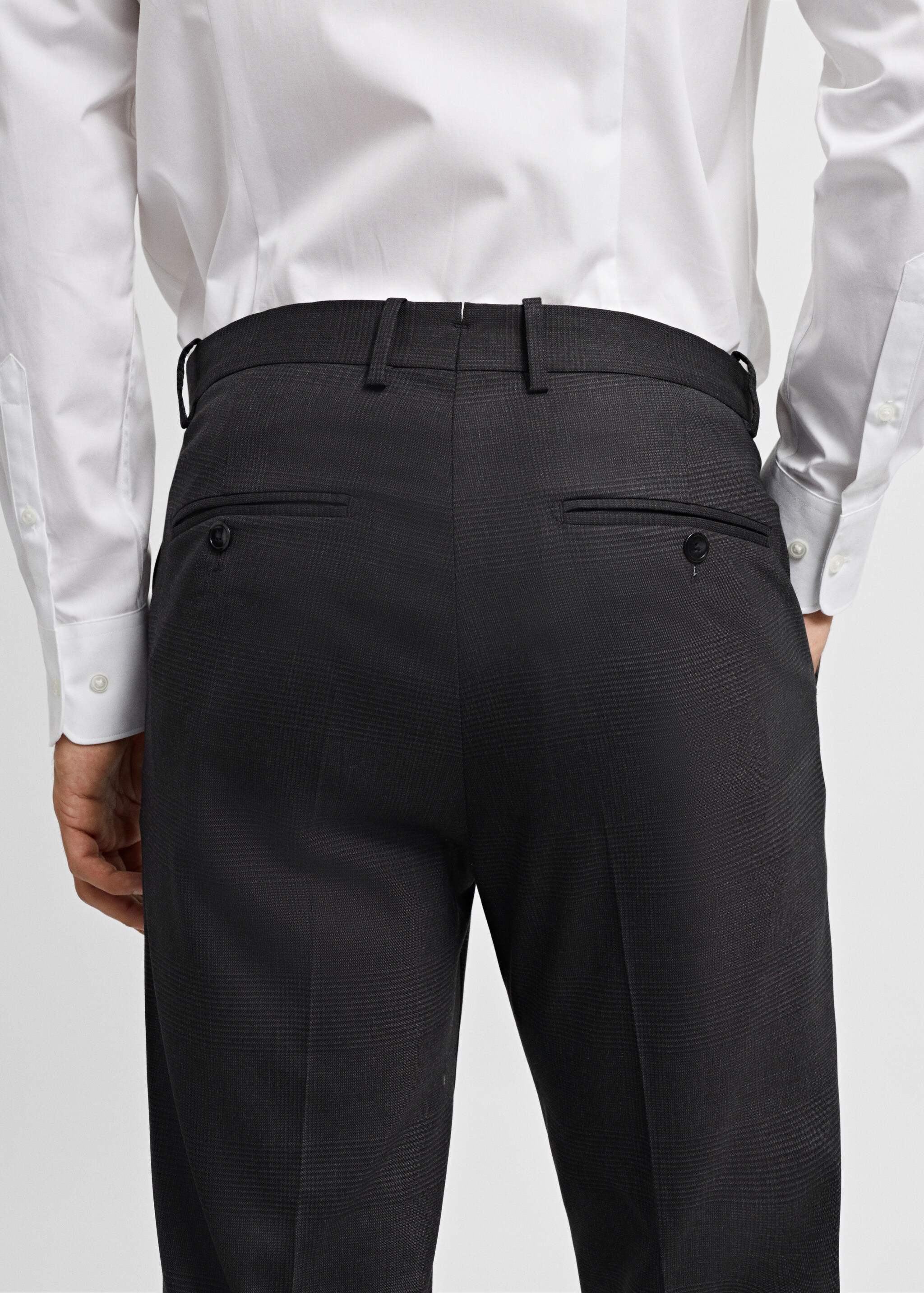 Slim fit cool wool suit trousers - Details of the article 4