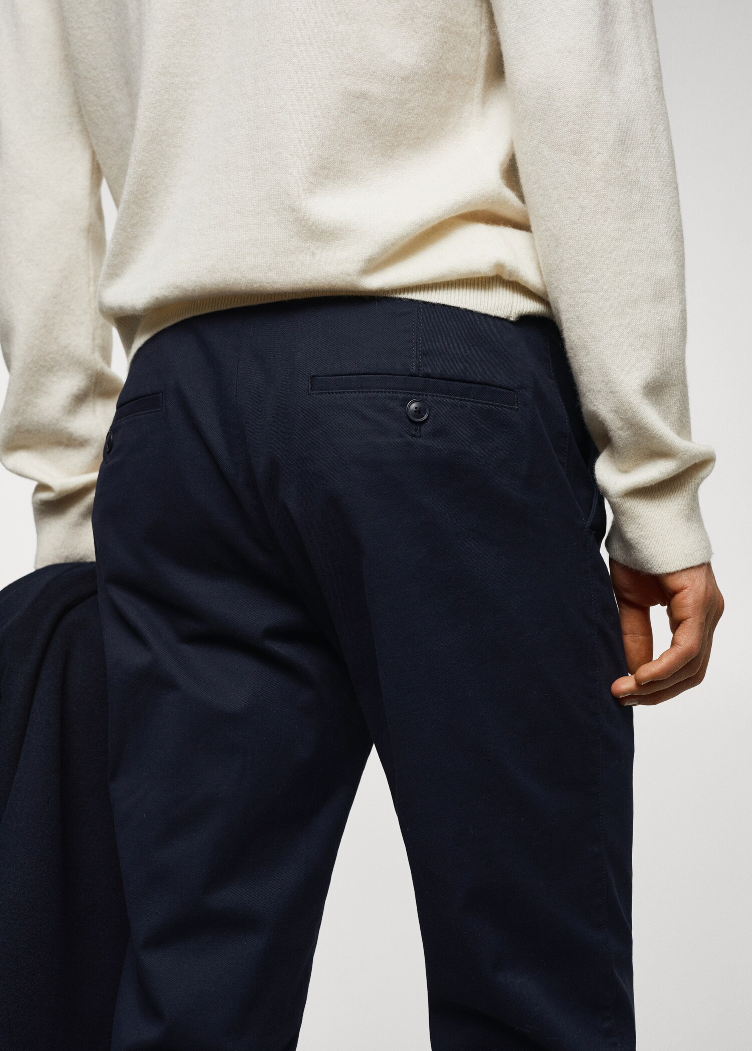 Slim fit serge chino trousers - Details of the article 4