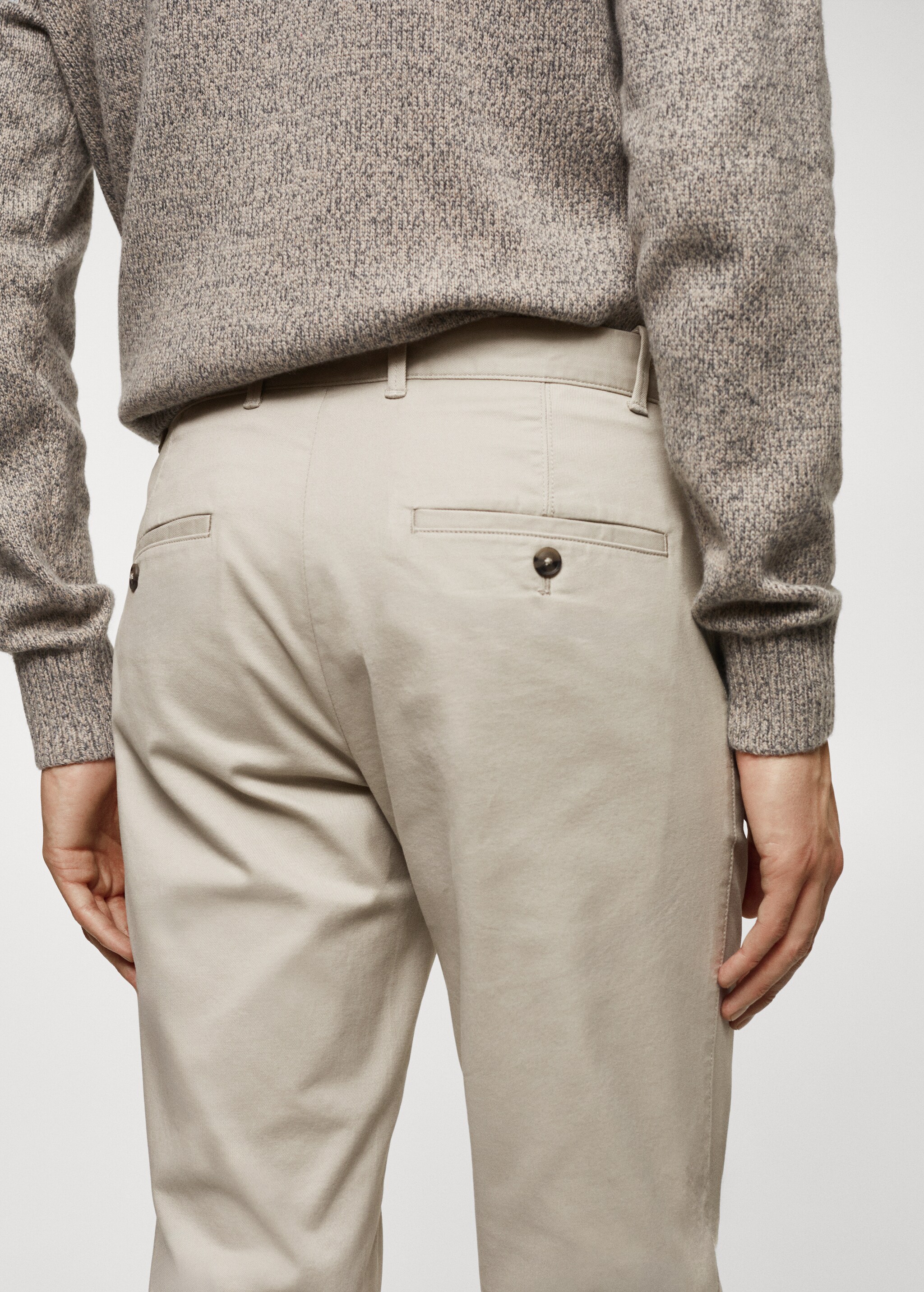 Slim fit serge chino trousers - Details of the article 4