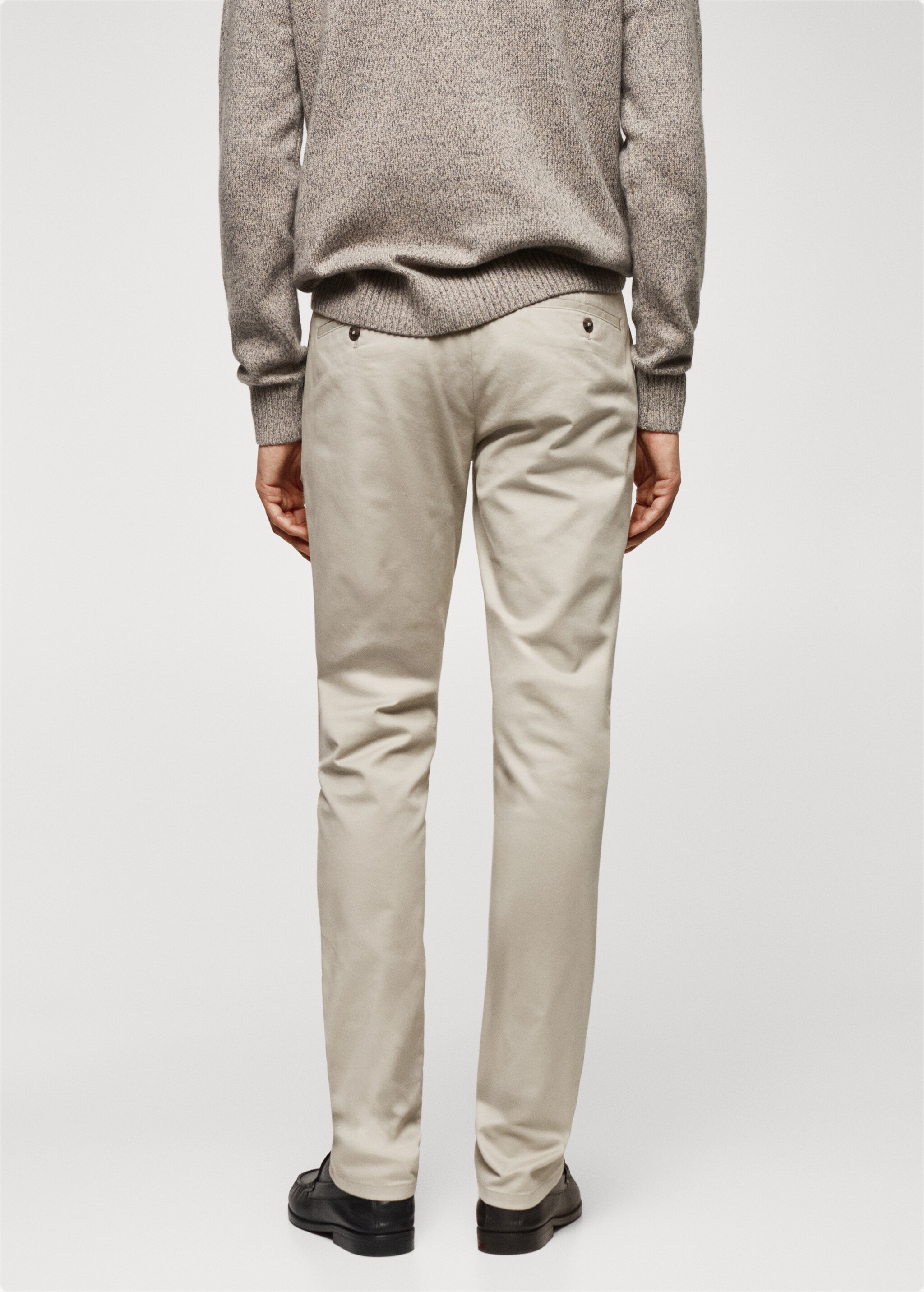 Slim fit serge chino trousers - Reverse of the article