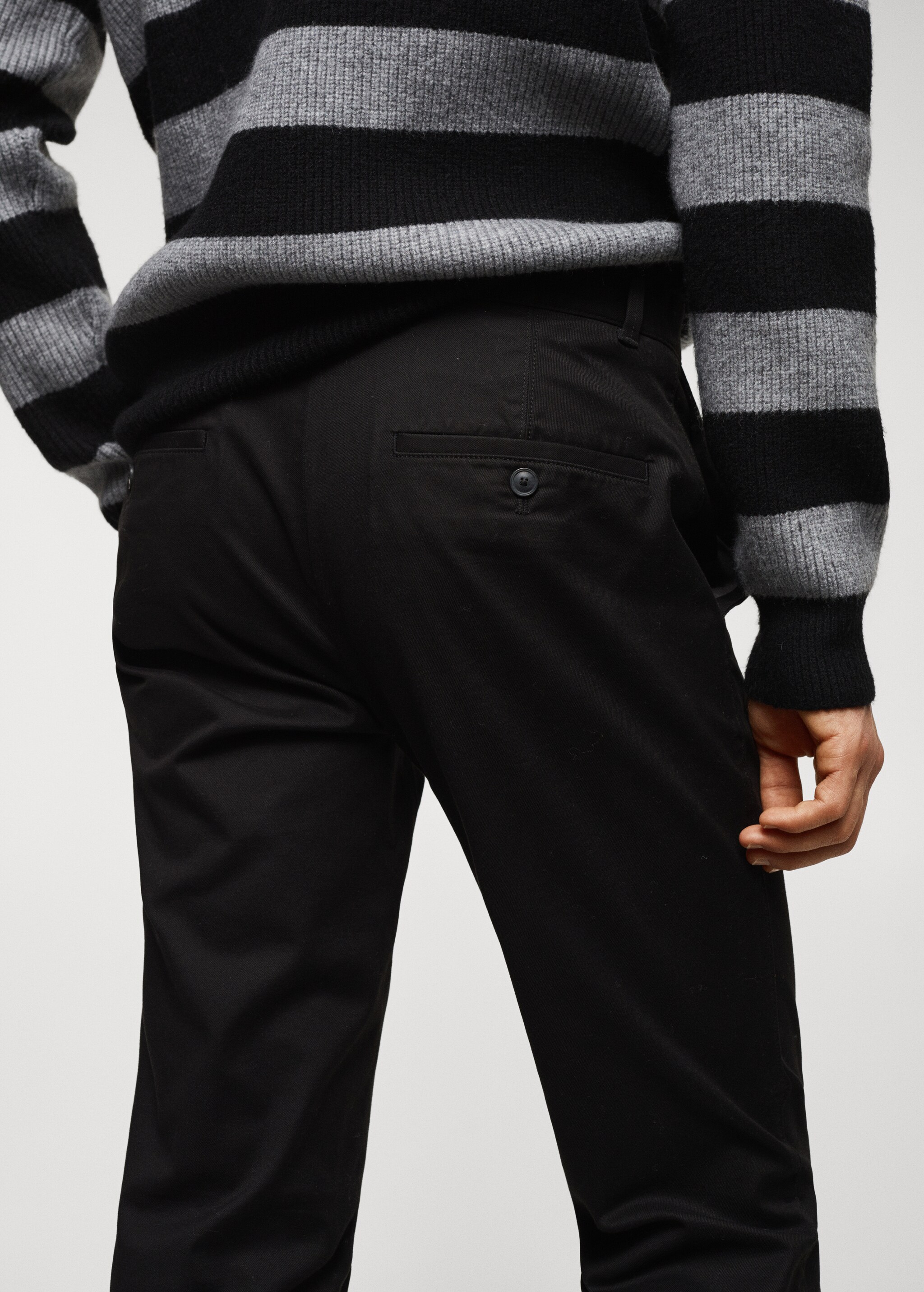 Slim fit serge chino trousers - Details of the article 4