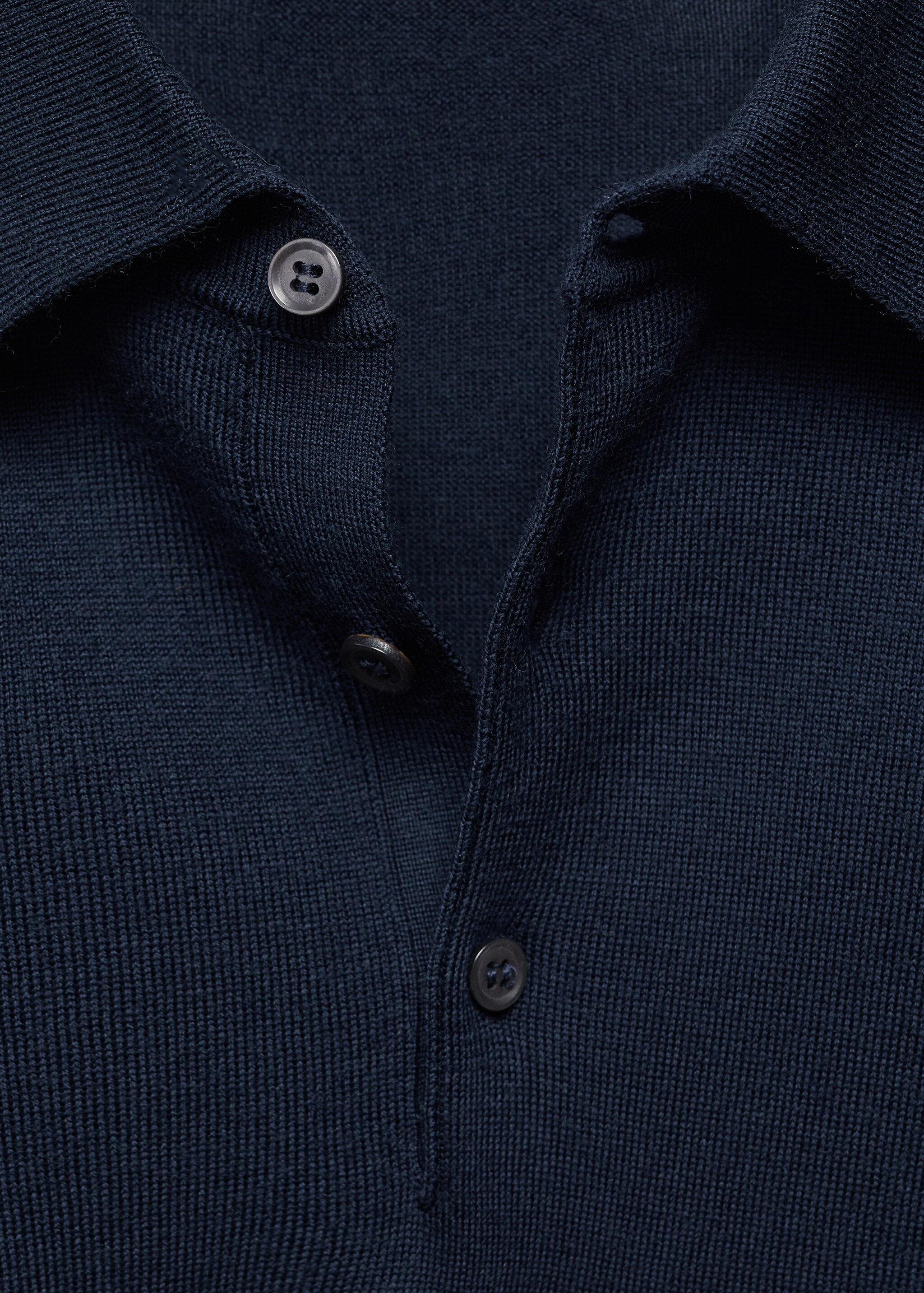 100% merino wool long- sleeved polo shirt - Details of the article 8