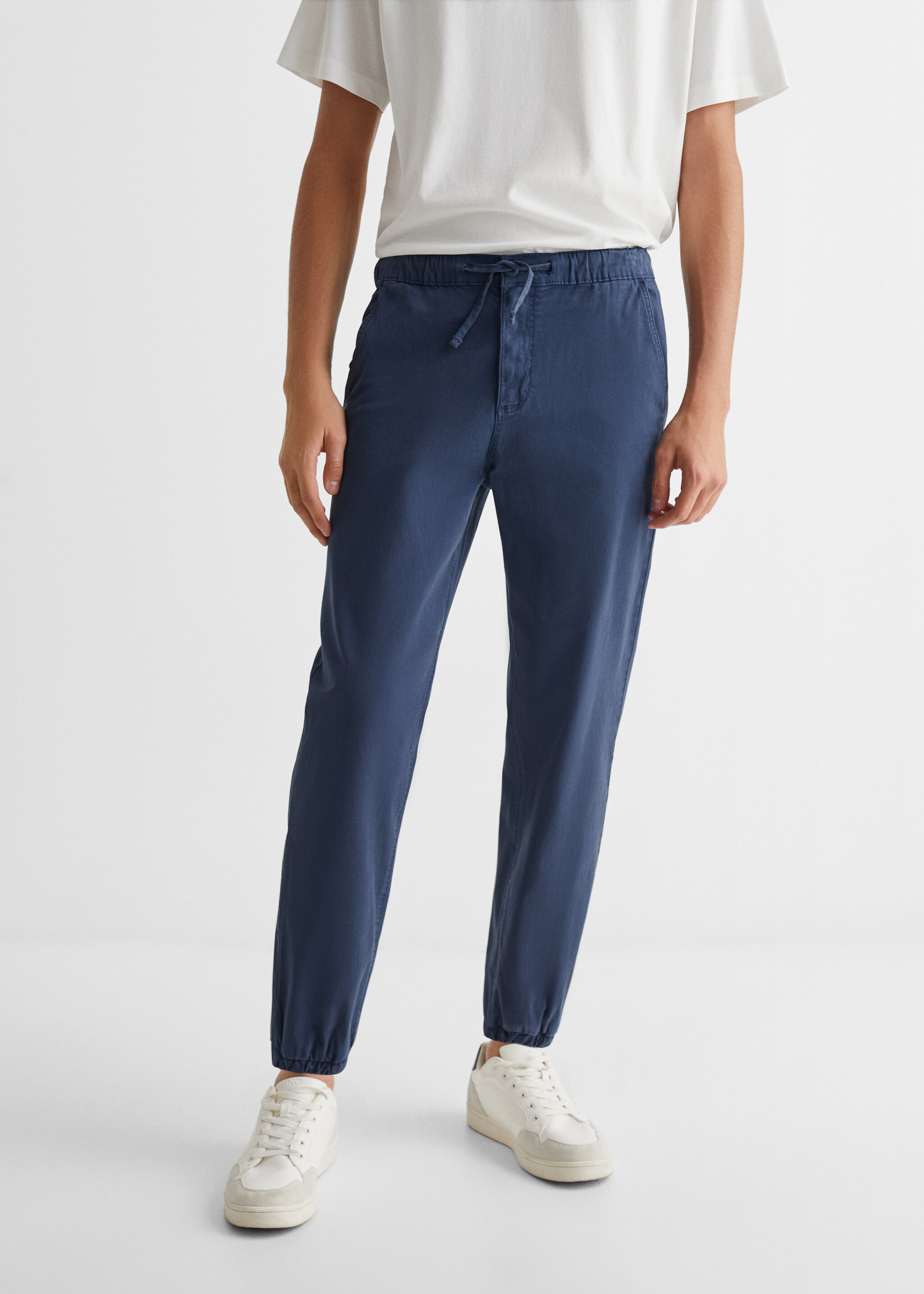 Cotton jogger-style trousers - Details of the article 6