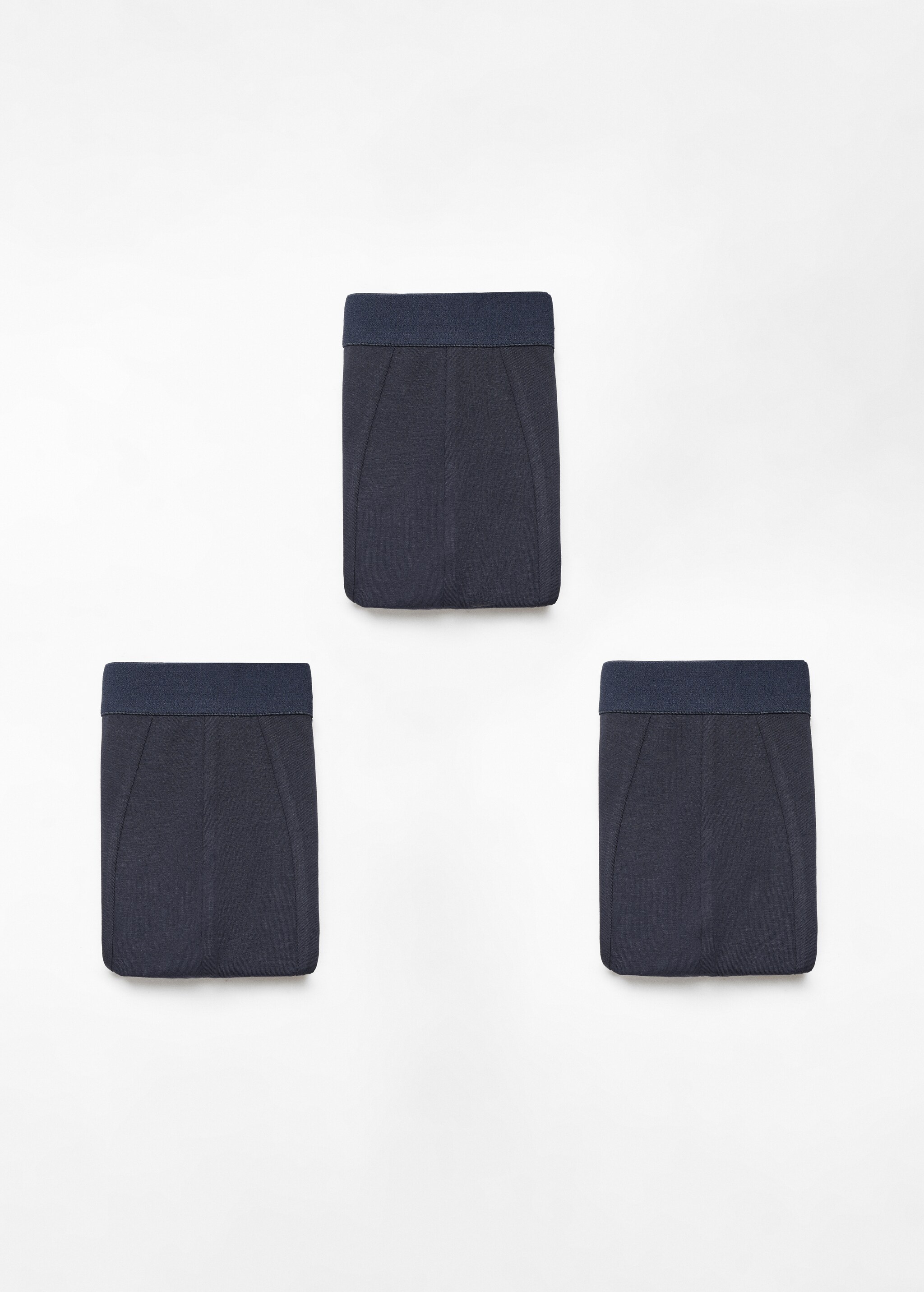 3er-Pack Blaue Boxershorts aus Baumwolle - Artikel ohne Model