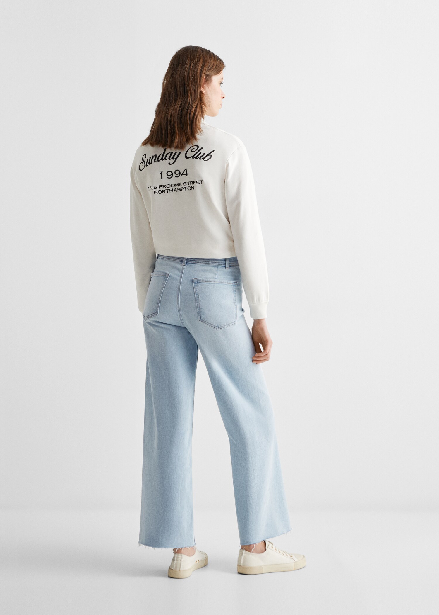 Jupe-culotte jean taille haute - Verso de l’article
