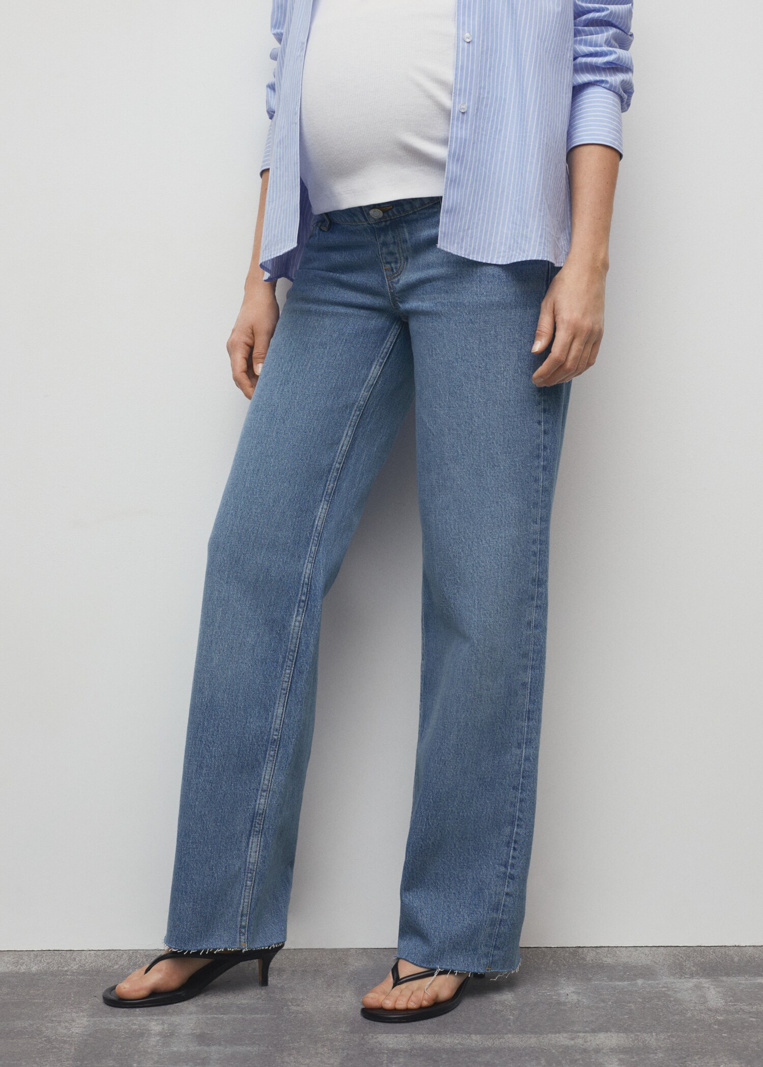 Maternity wideleg jeans - Medium plane