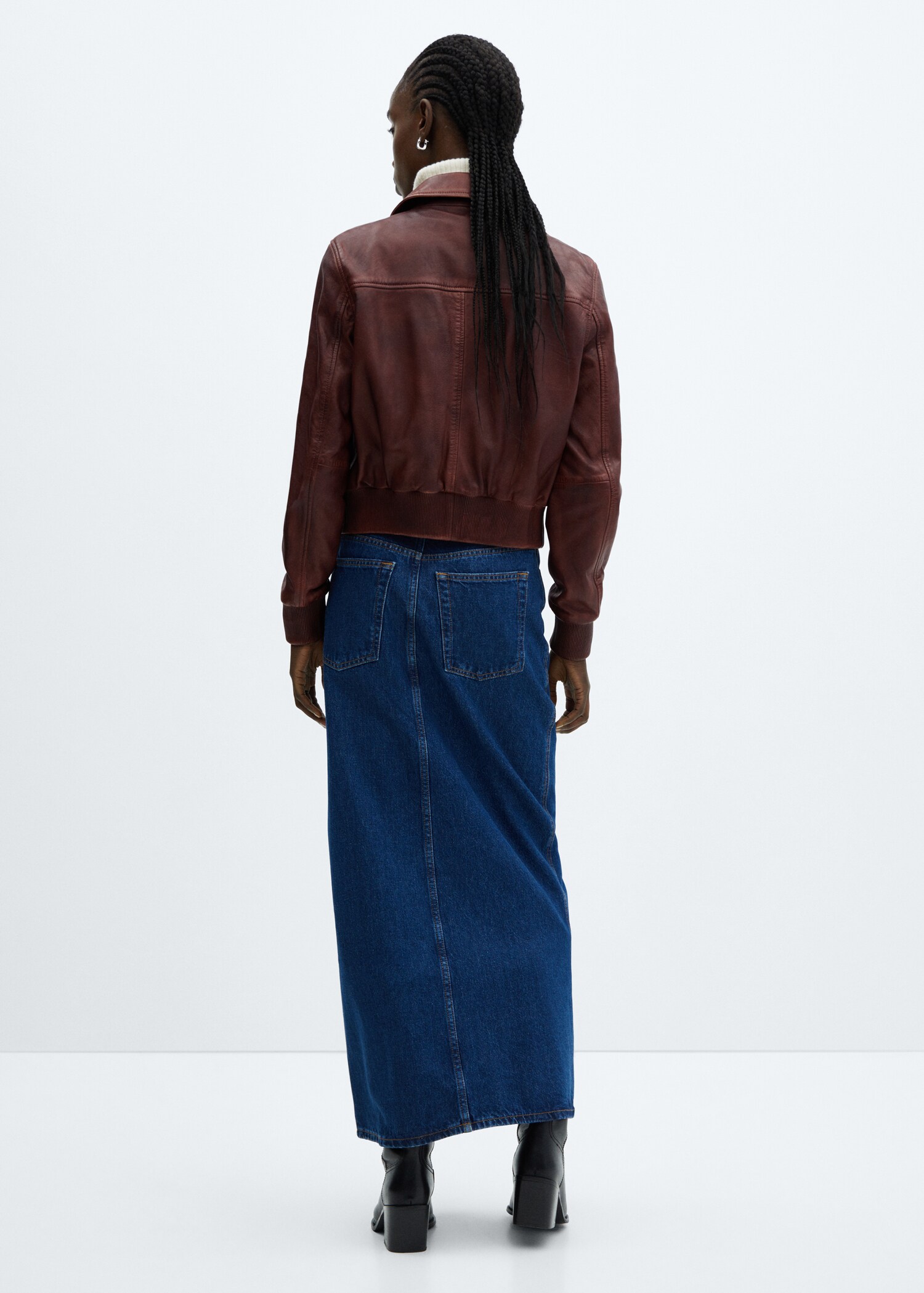 Blouson 100 % cuir - Verso de l’article