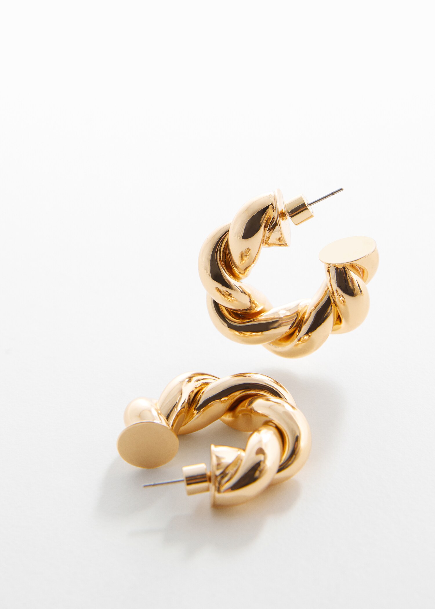 Intertwined hoop earrings - Medium plane