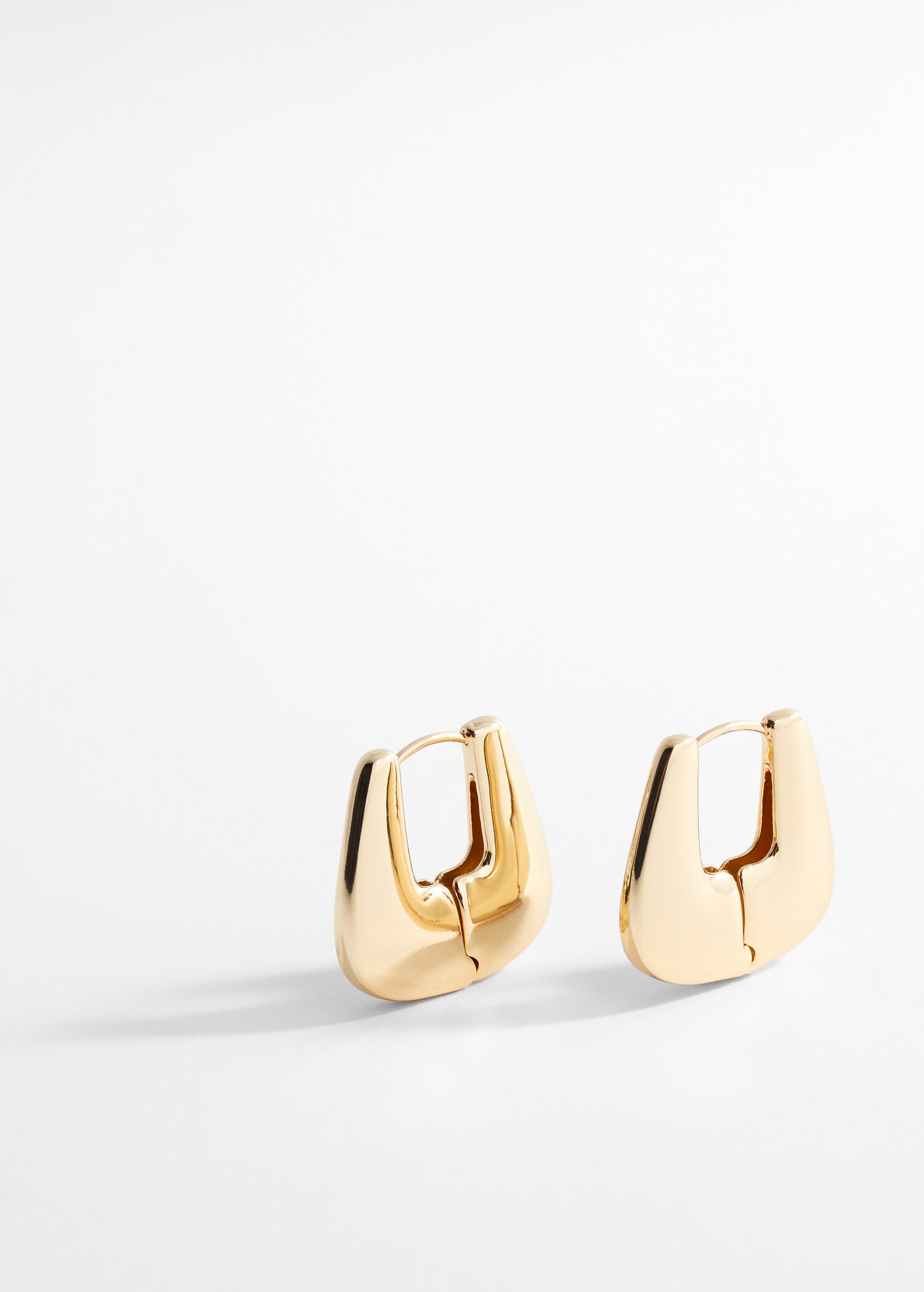Geometric hoop earrings - Medium plane