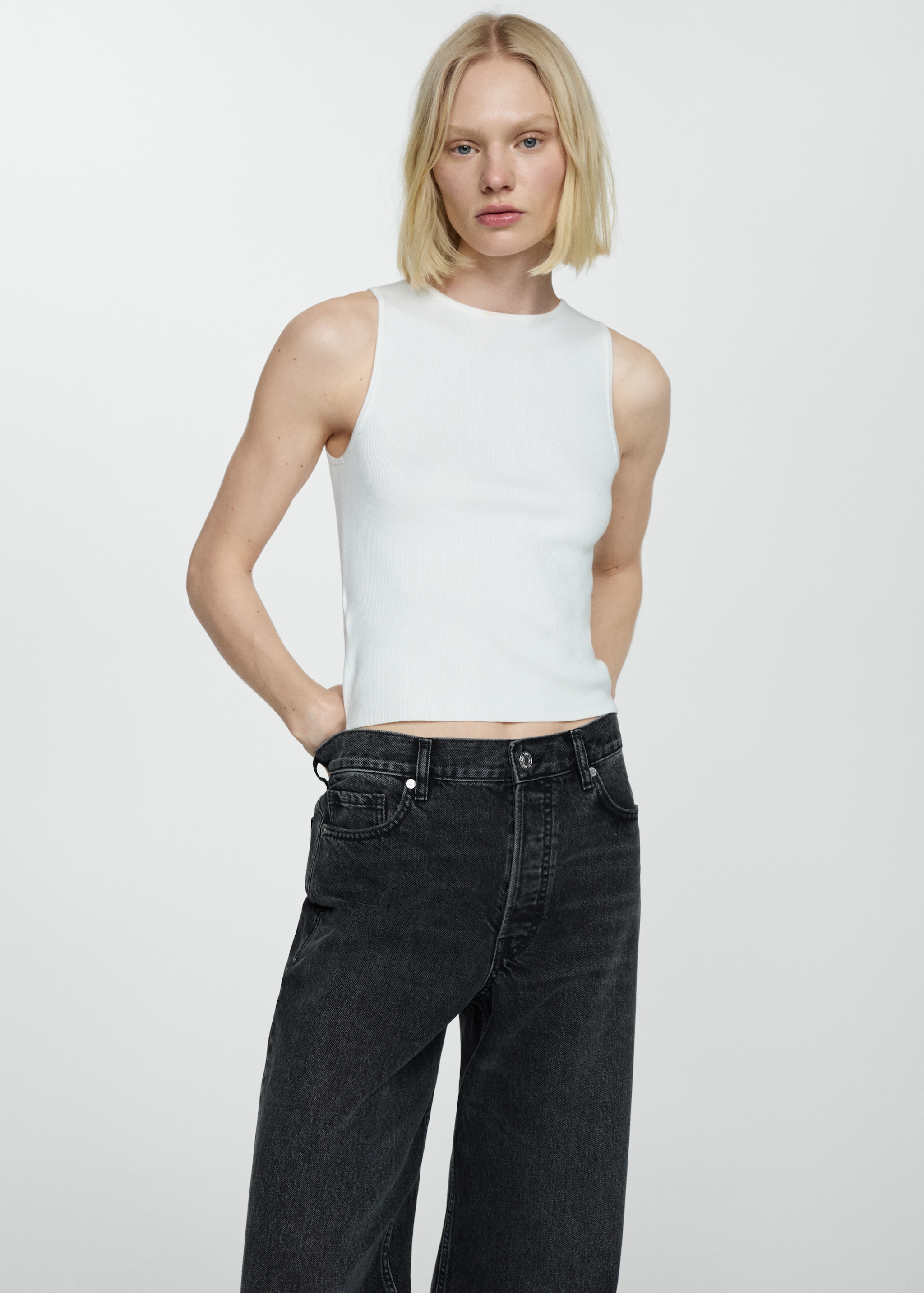Loose mid-rise wideleg jeans - Details of the article 1