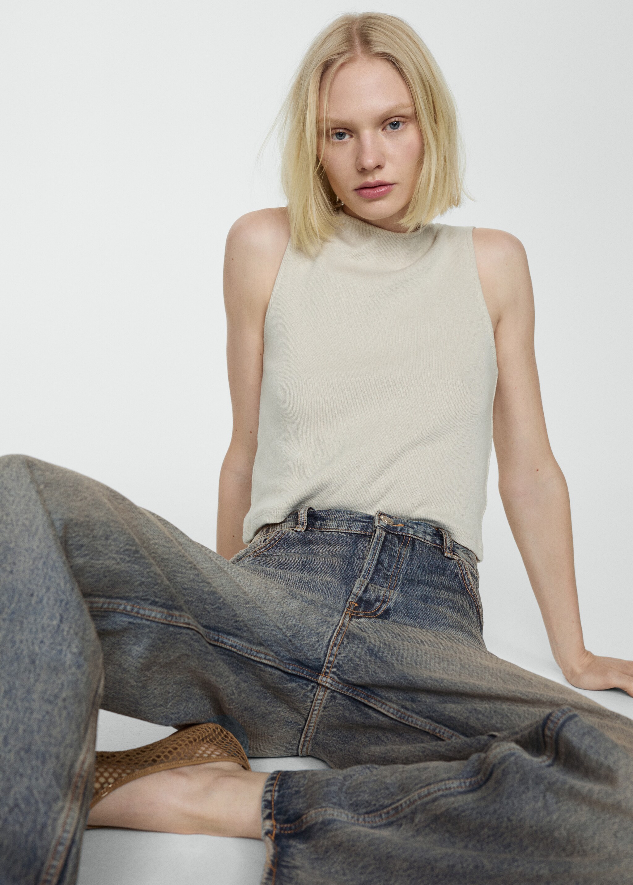 Loose mid-rise wideleg jeans - Details of the article 2