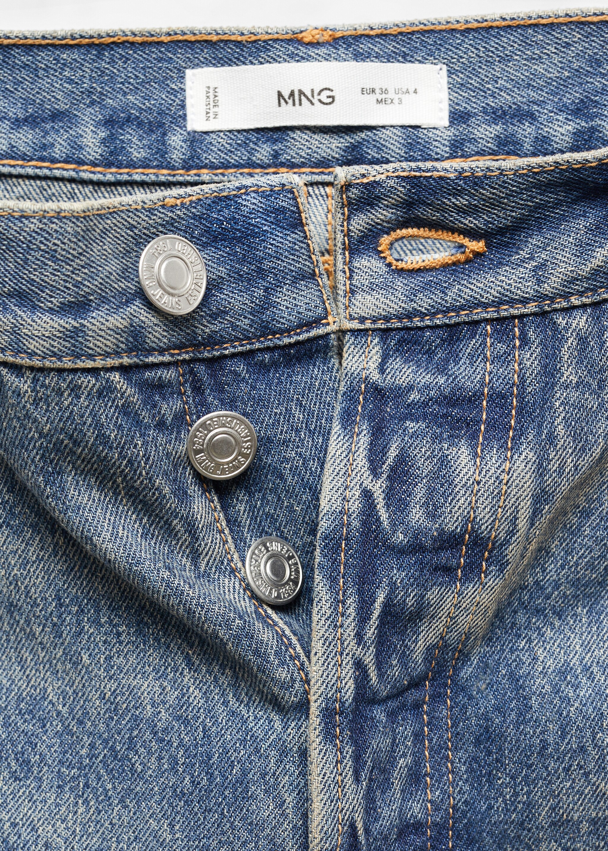 Orta bel wideleg jean pantolon - Ürün detayı 8