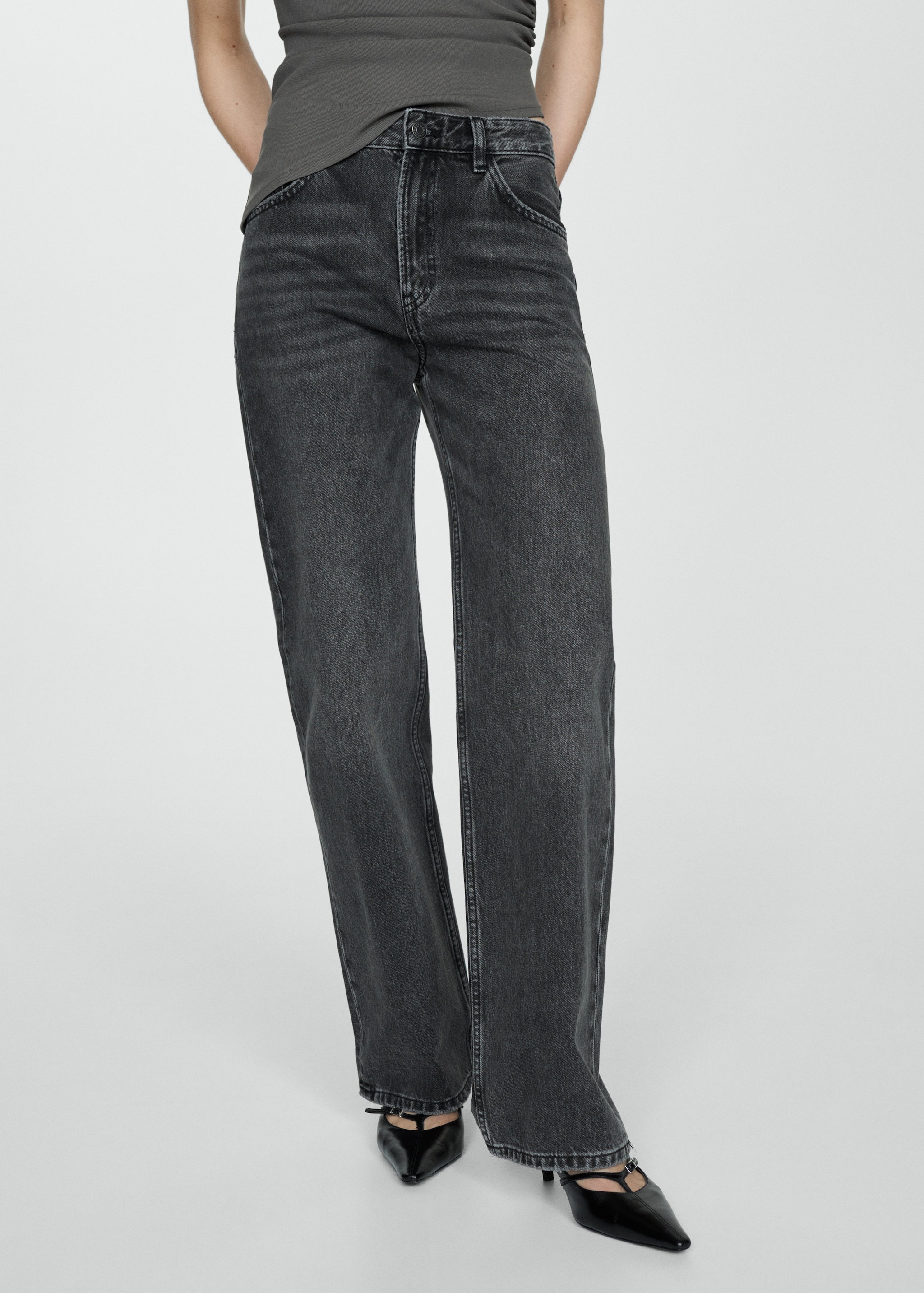 Jeans rectos tiro medio