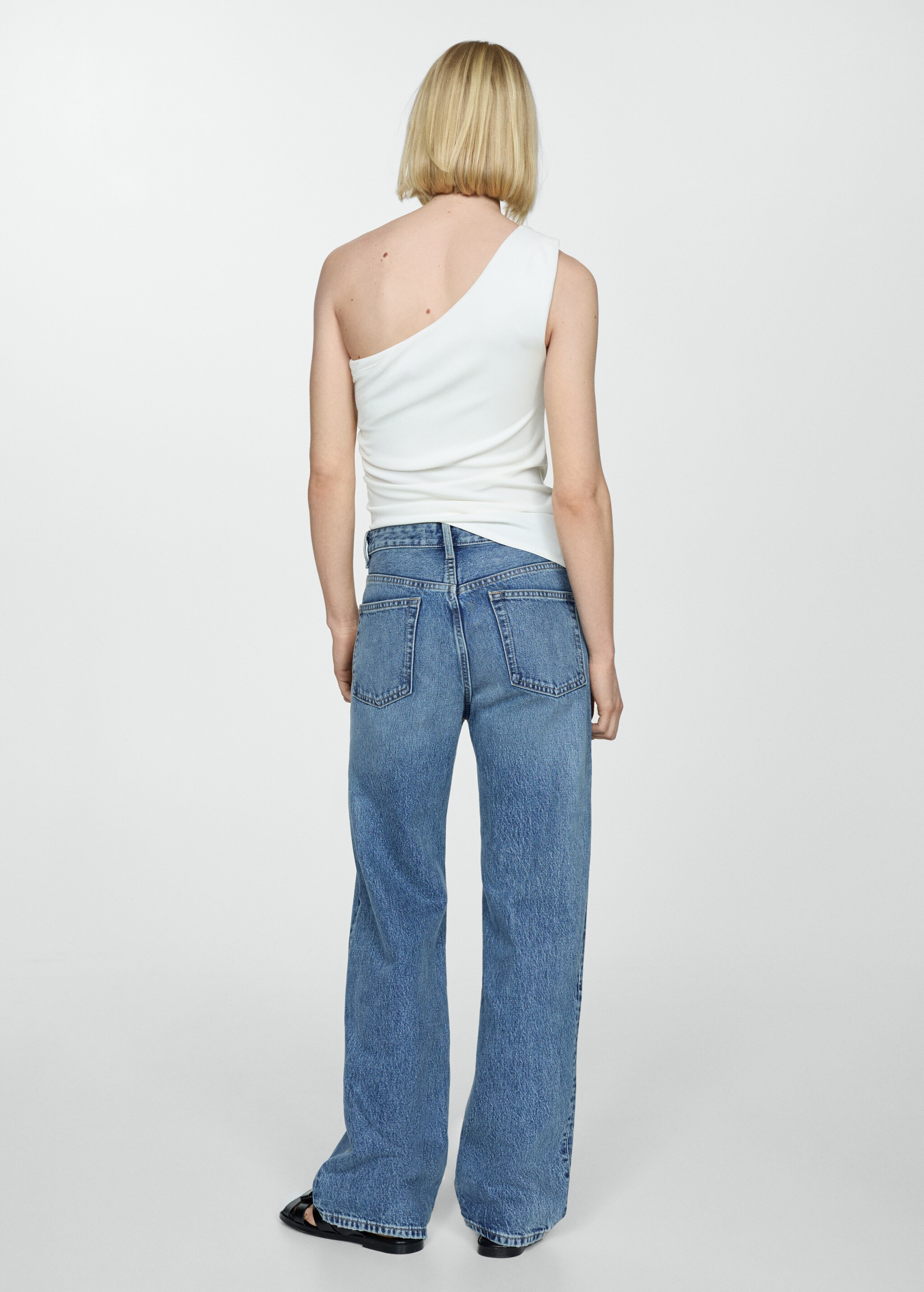 Jeans rectos tiro medio - Reverso del artículo