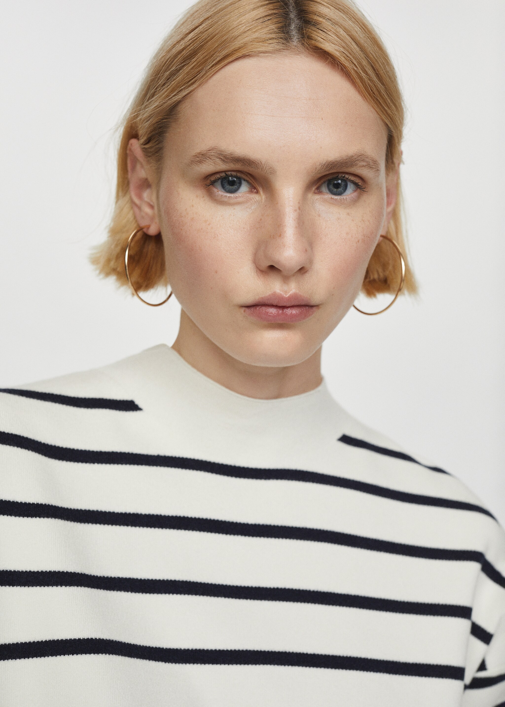 Striped perkins collar sweater - Details of the article 1
