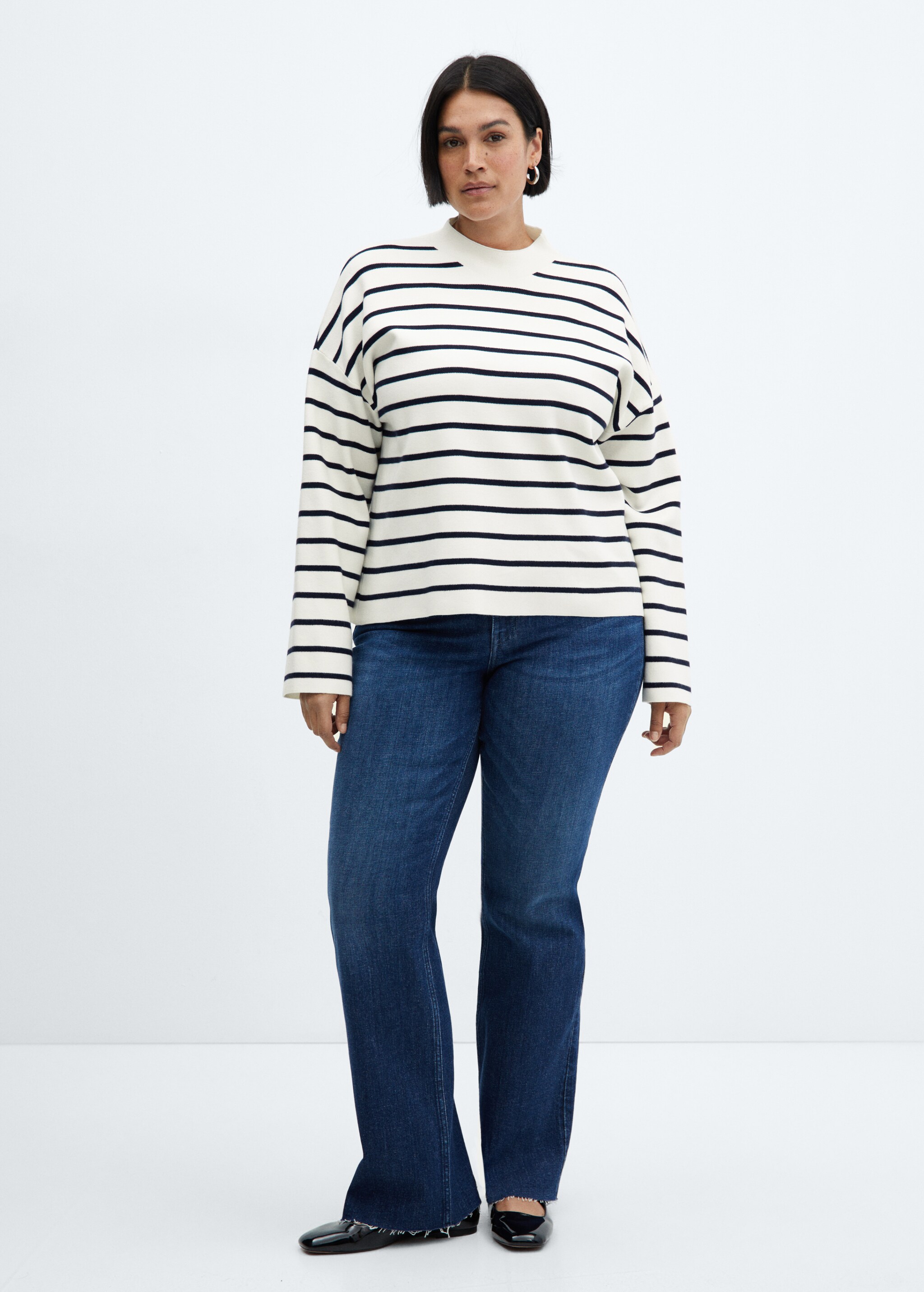 Striped perkins collar sweater - Details of the article 3