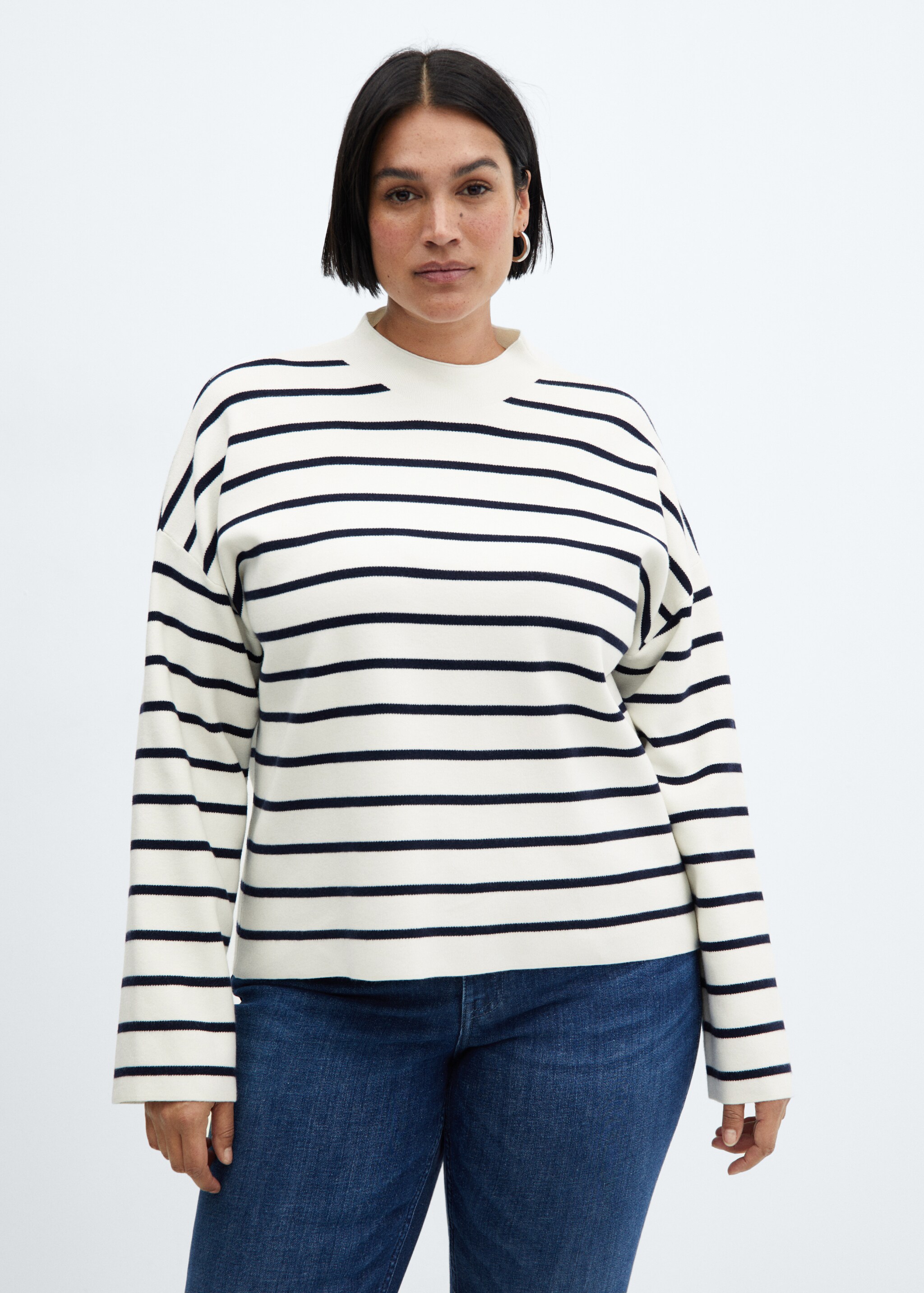 Striped perkins collar sweater - Details of the article 5