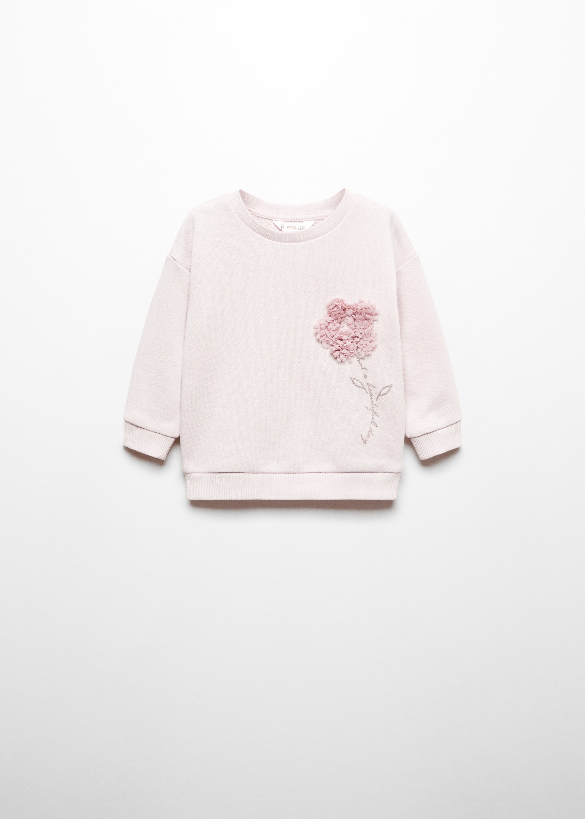 Embossed flower sweatshirt - Article without model