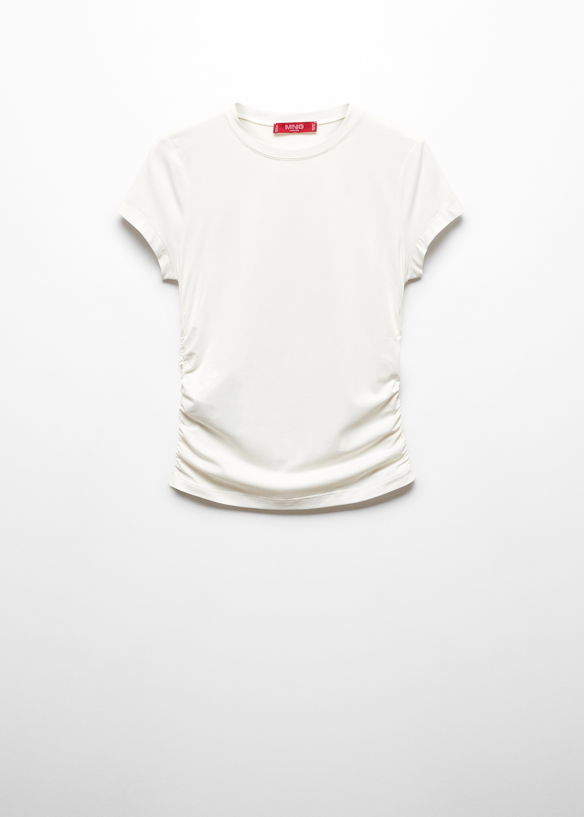 Short sleeve t-shirt with side gathers - Article without model