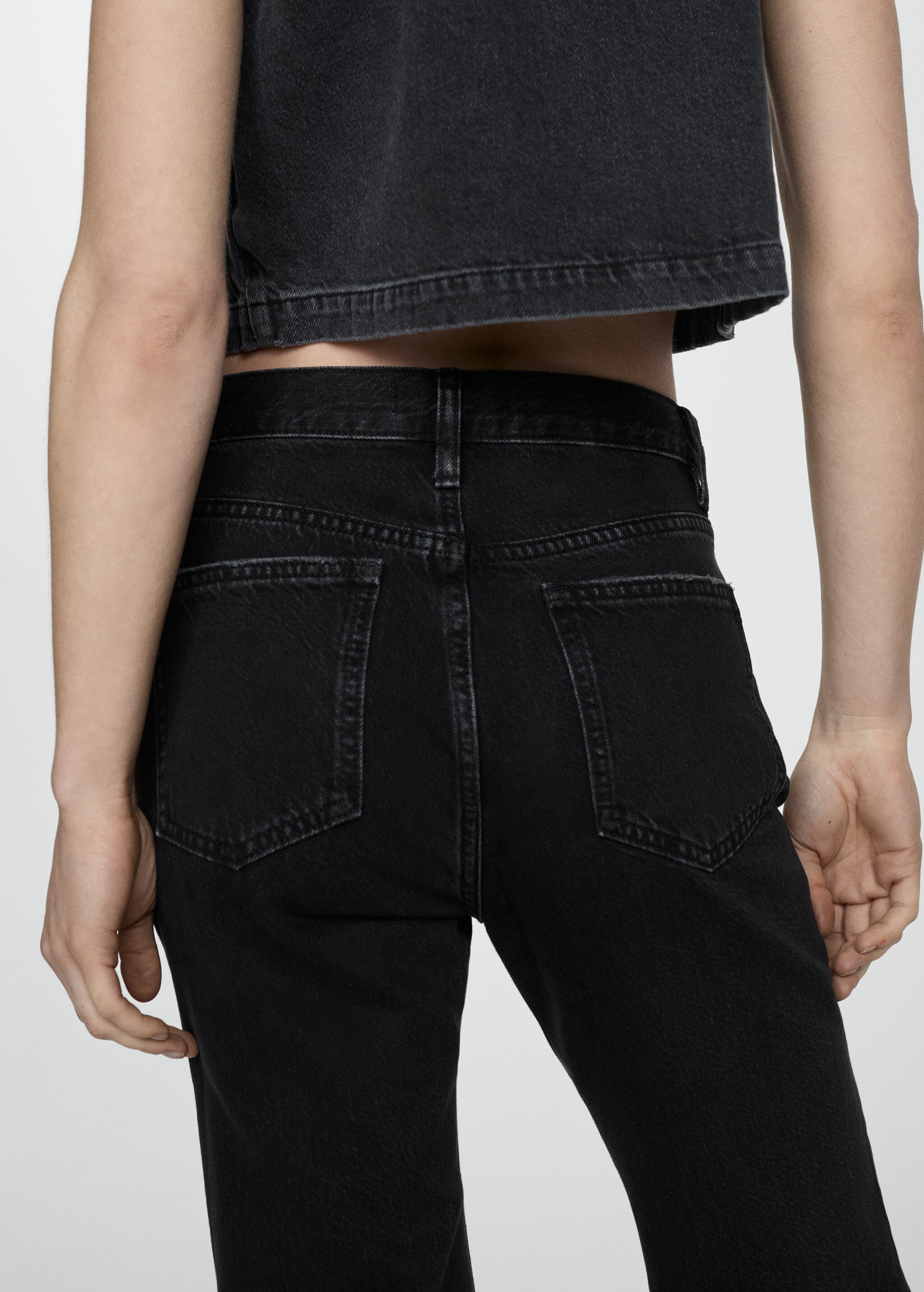 Mid-rise straight jeans - Details of the article 4
