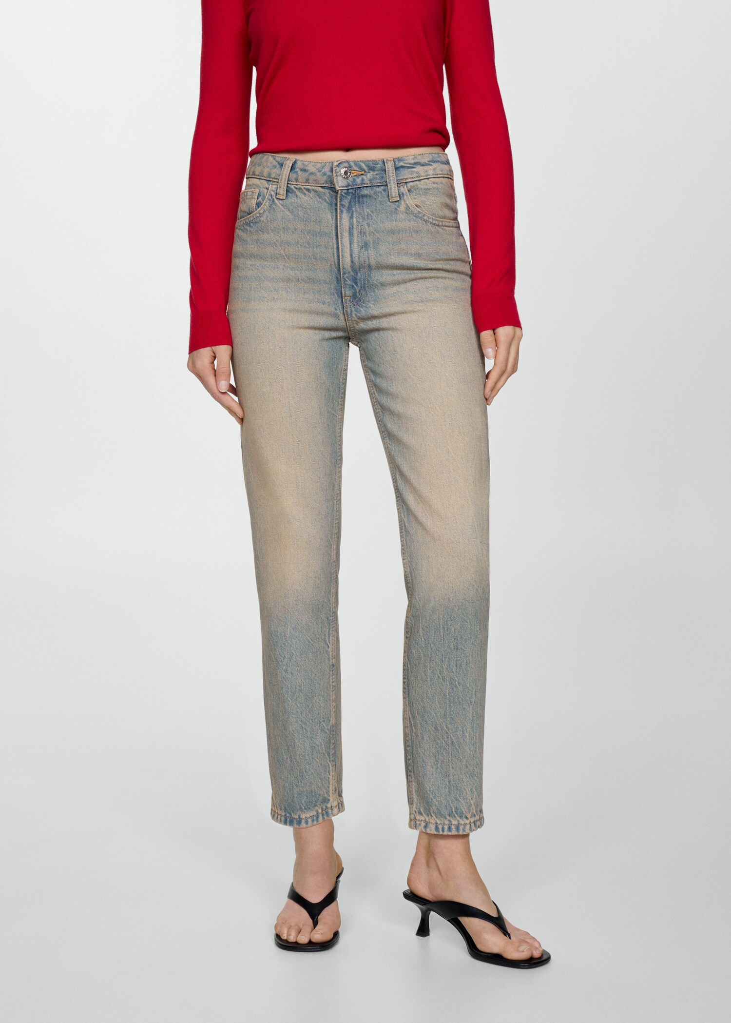 Mom high-waist jeans - Medium plane