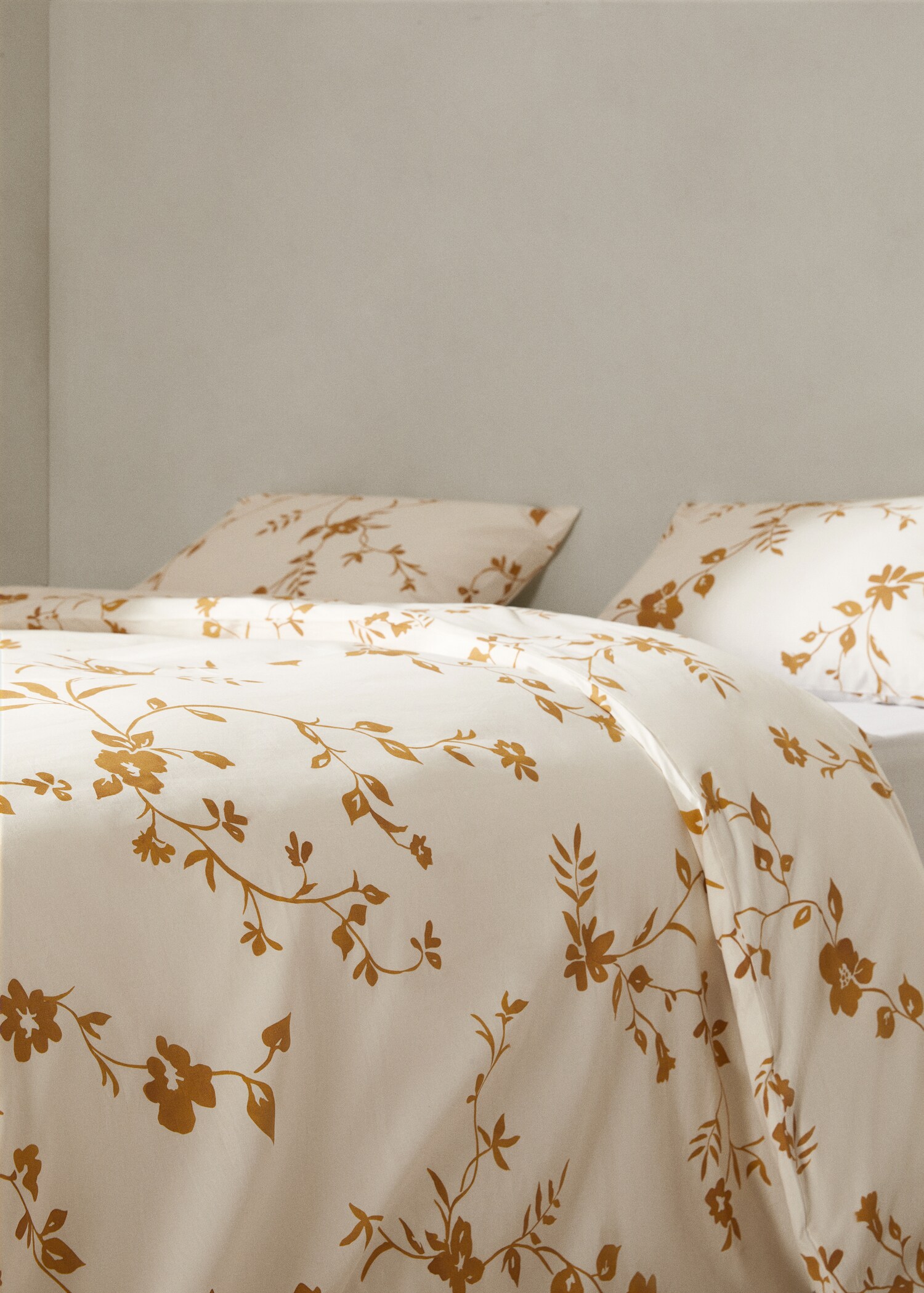 Cotton duvet cover with flower design Superking bed - Details of the article 7