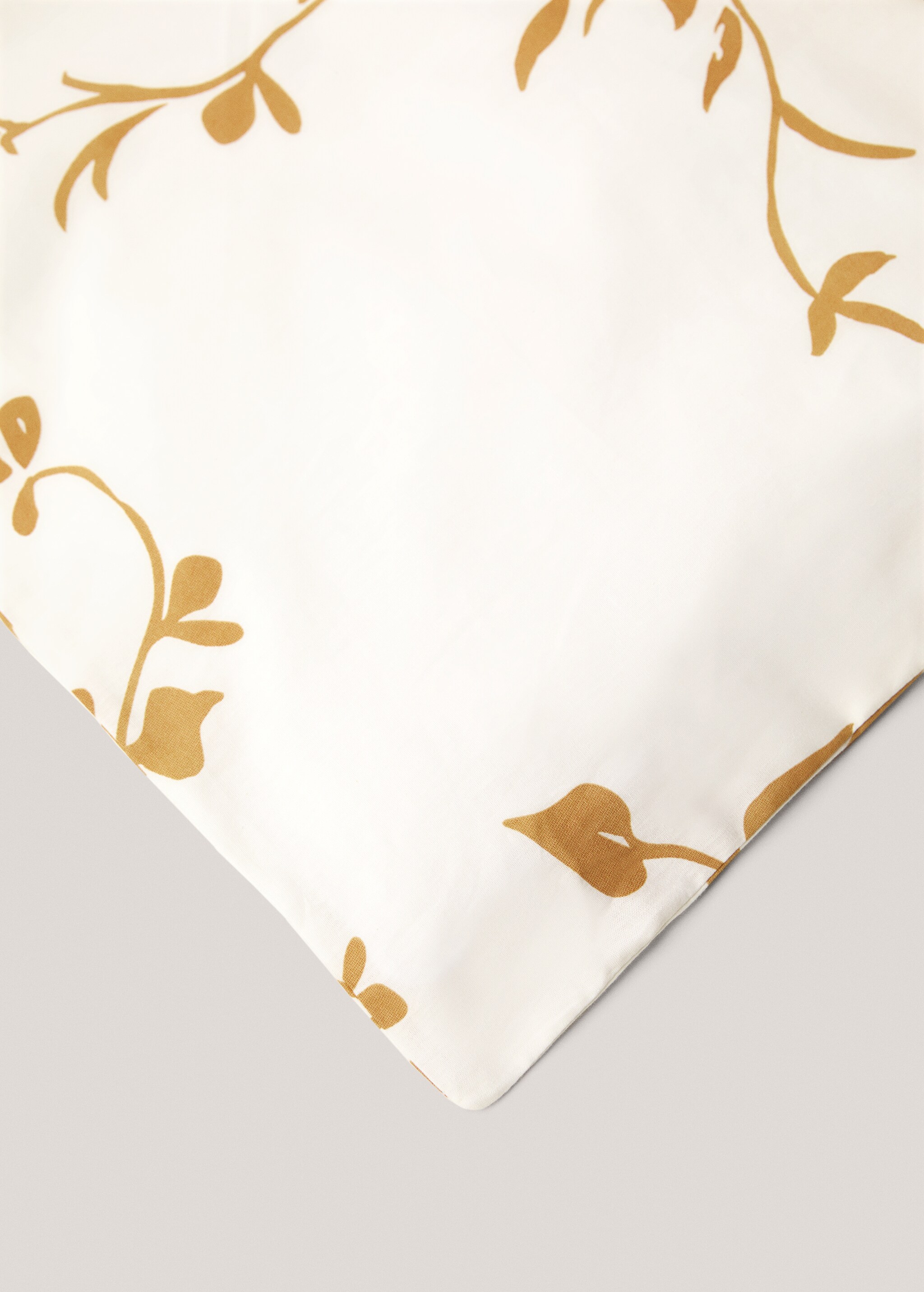 Floral-design cotton duvet cover for queen bed - Details of the article 3