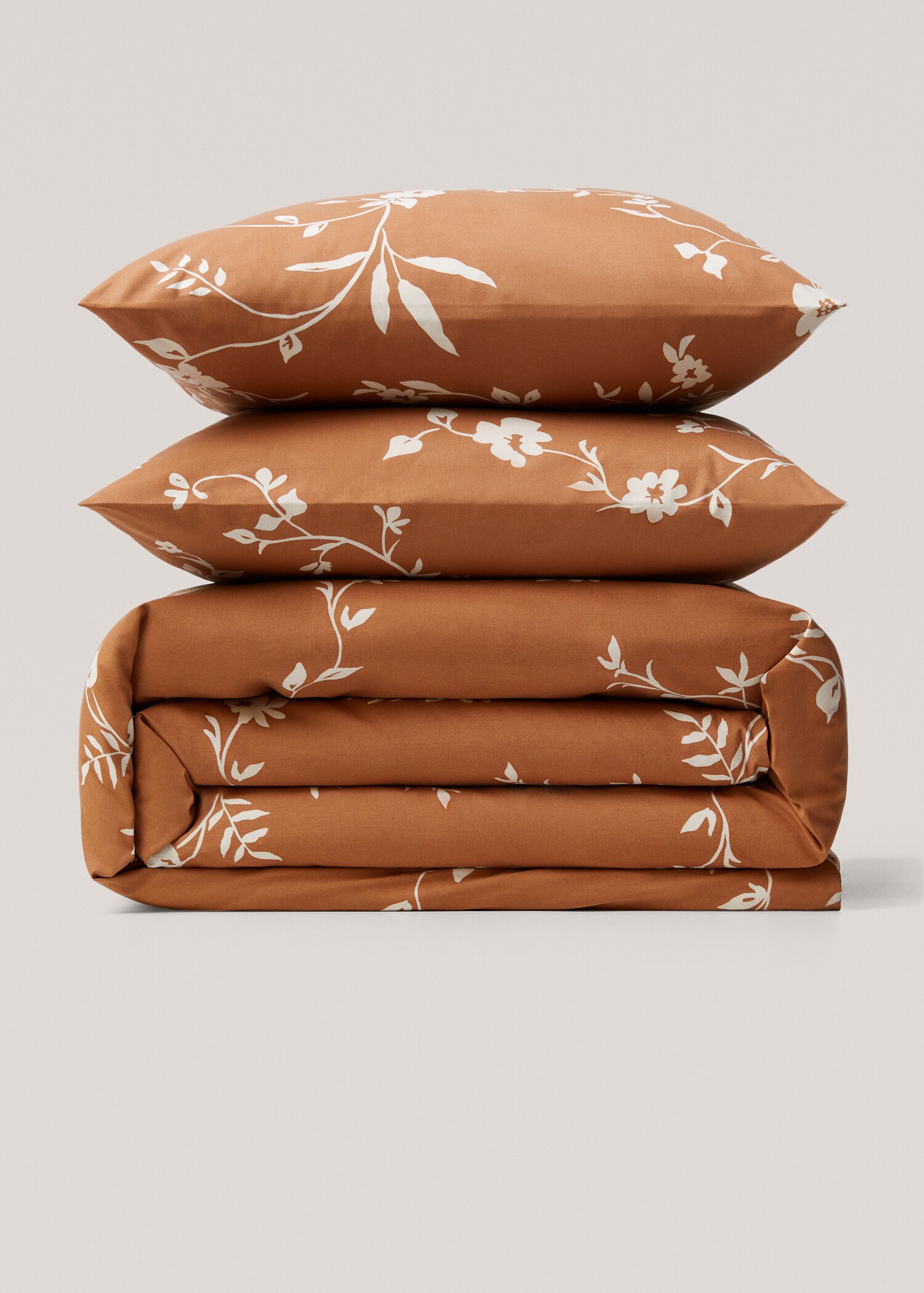 Funda nórdica flores terracota cama 135cm - Artículo sin modelo